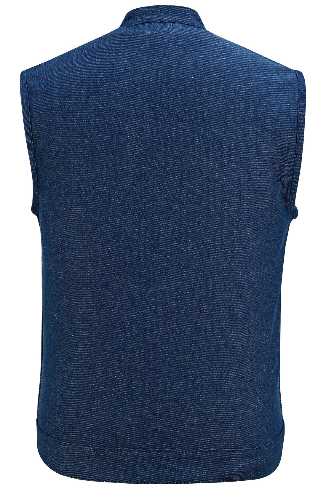 RM976 Men's Blue Rough Rub-Off Raw Finish Denim Vest