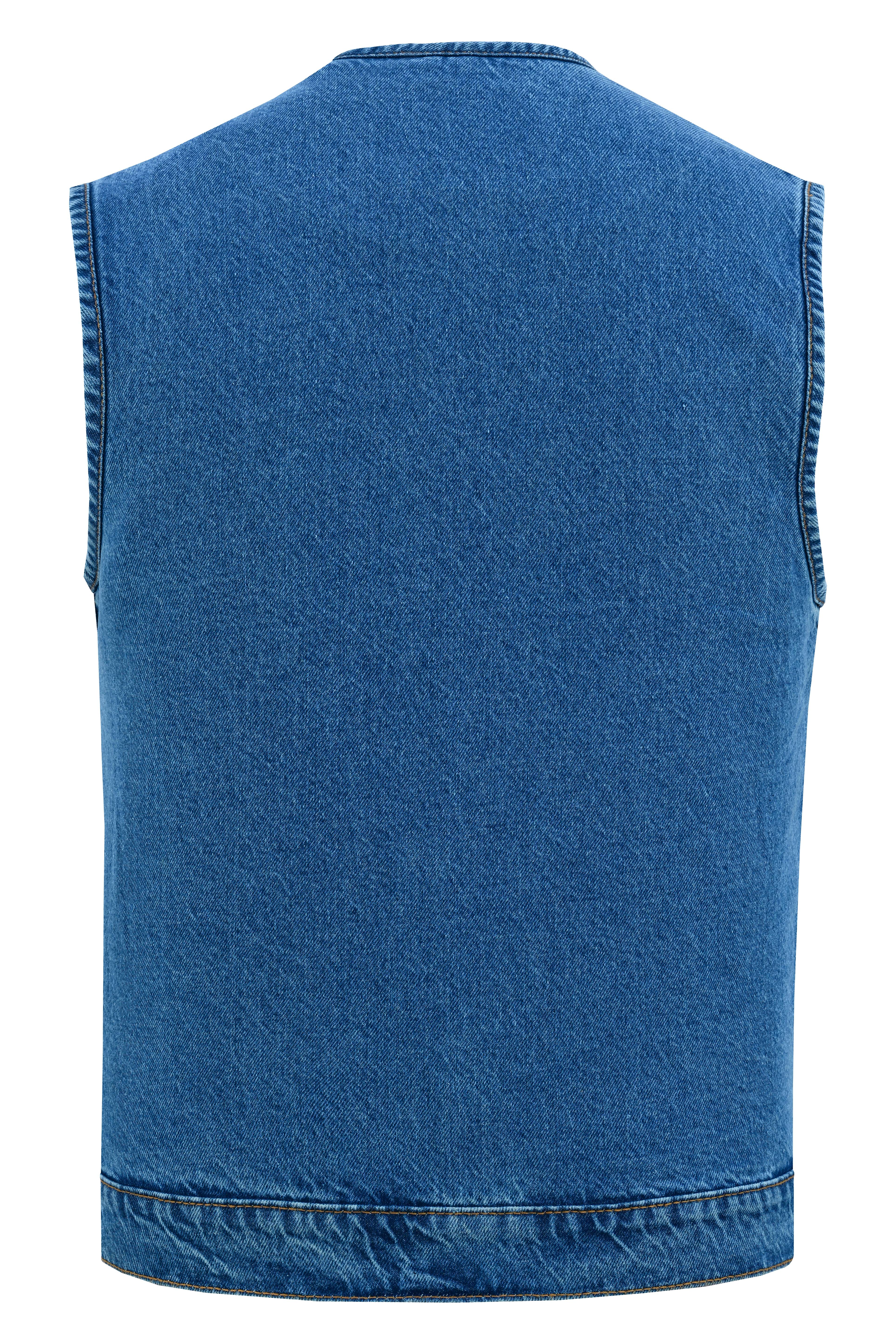 RM981BU Concealed Snaps, Denim Material, Hidden Zipper, w/o Collar