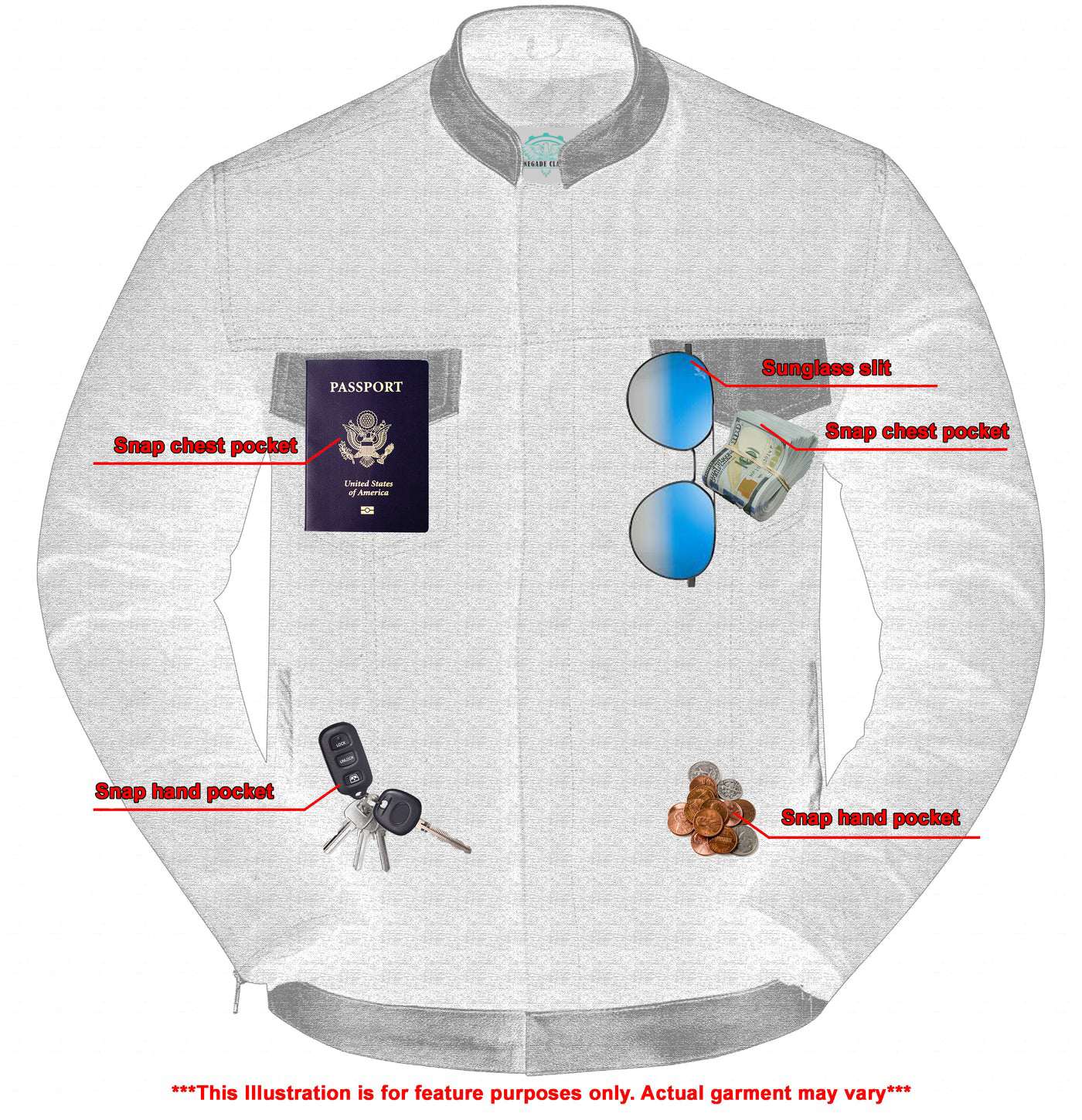 RM988 Men's Full Cut Denim Shirt W/Leather Trim