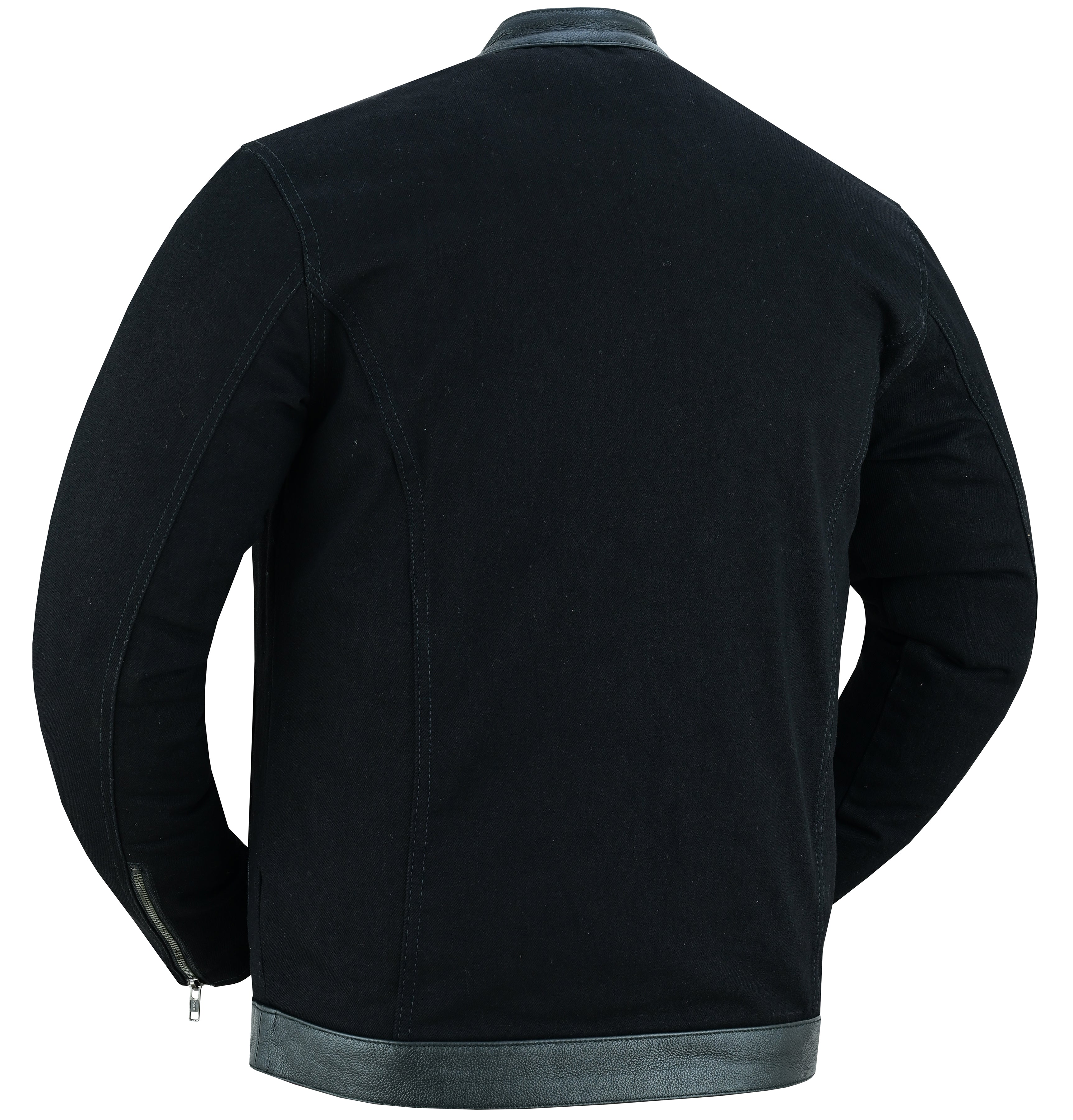 RM988 Men's Full Cut Denim Shirt W/Leather Trim