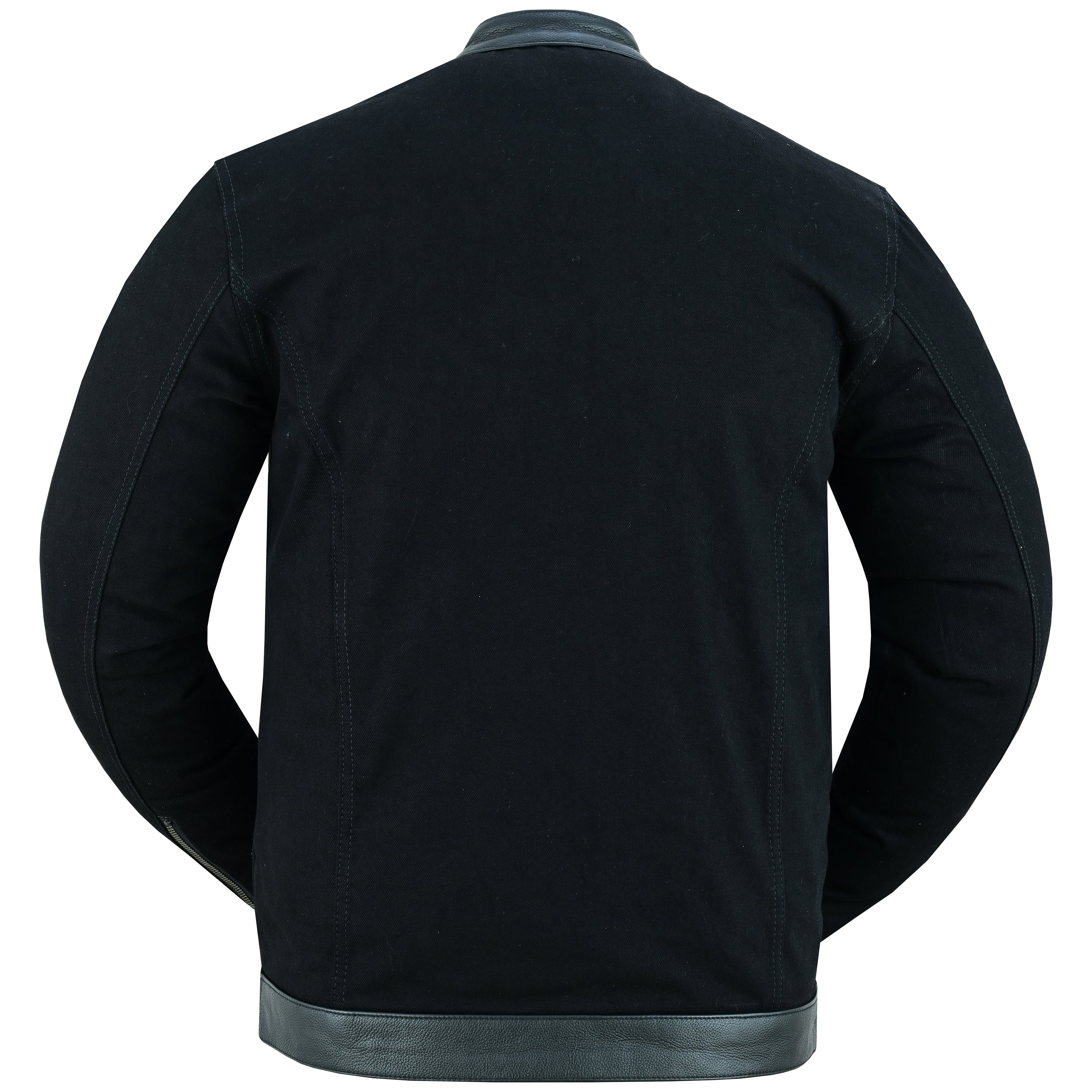 RM988 Men's Full Cut Denim Shirt W/Leather Trim