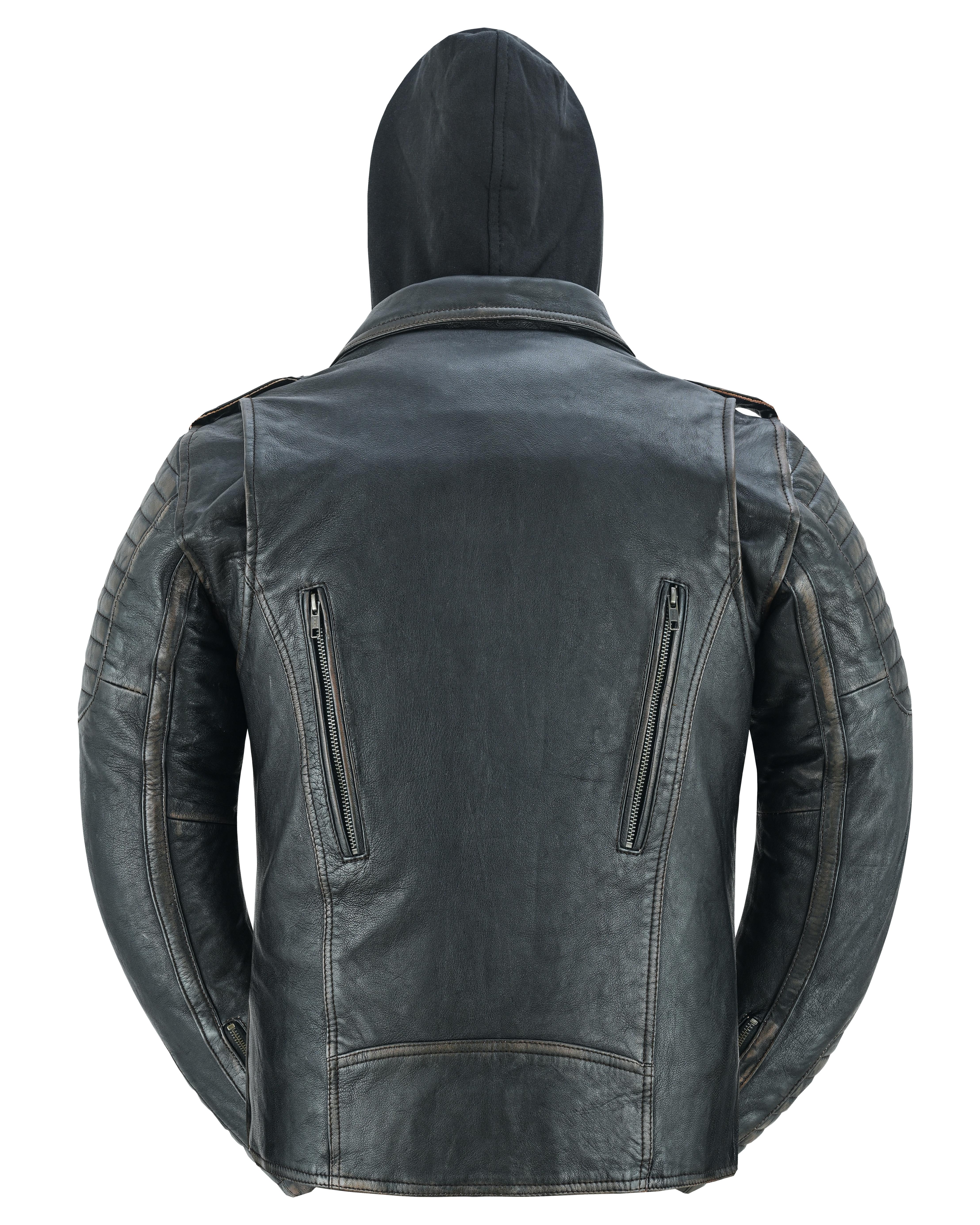 RC878 Women's Lightweight Drum Dyed Distressed Naked Lambskin M/C Jac