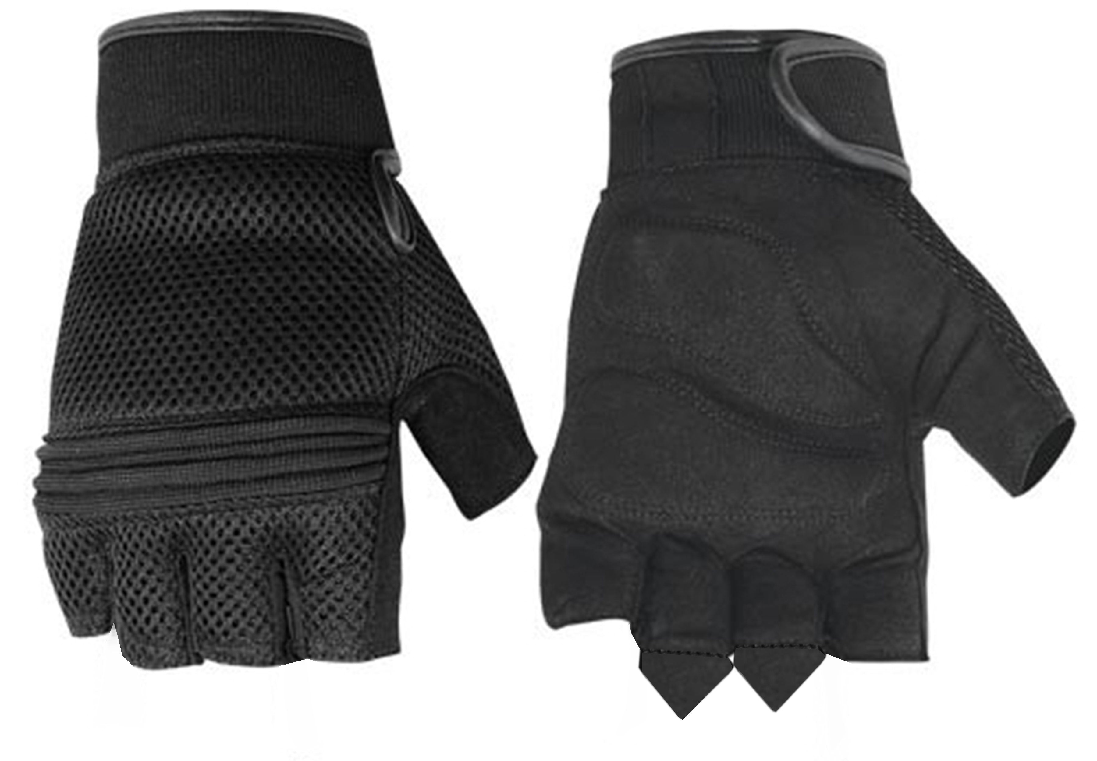RC10 Synthetic Leather/ Mesh Fingerless Glove