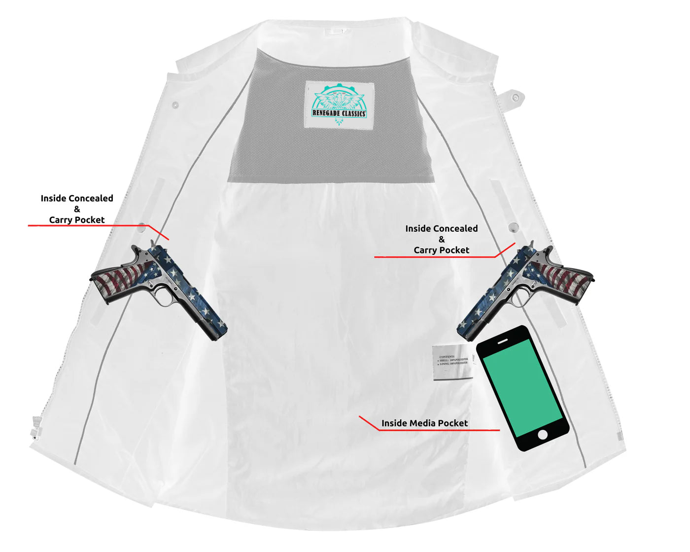 RC112BK Men's Textile Updated SWAT Team Style Vest