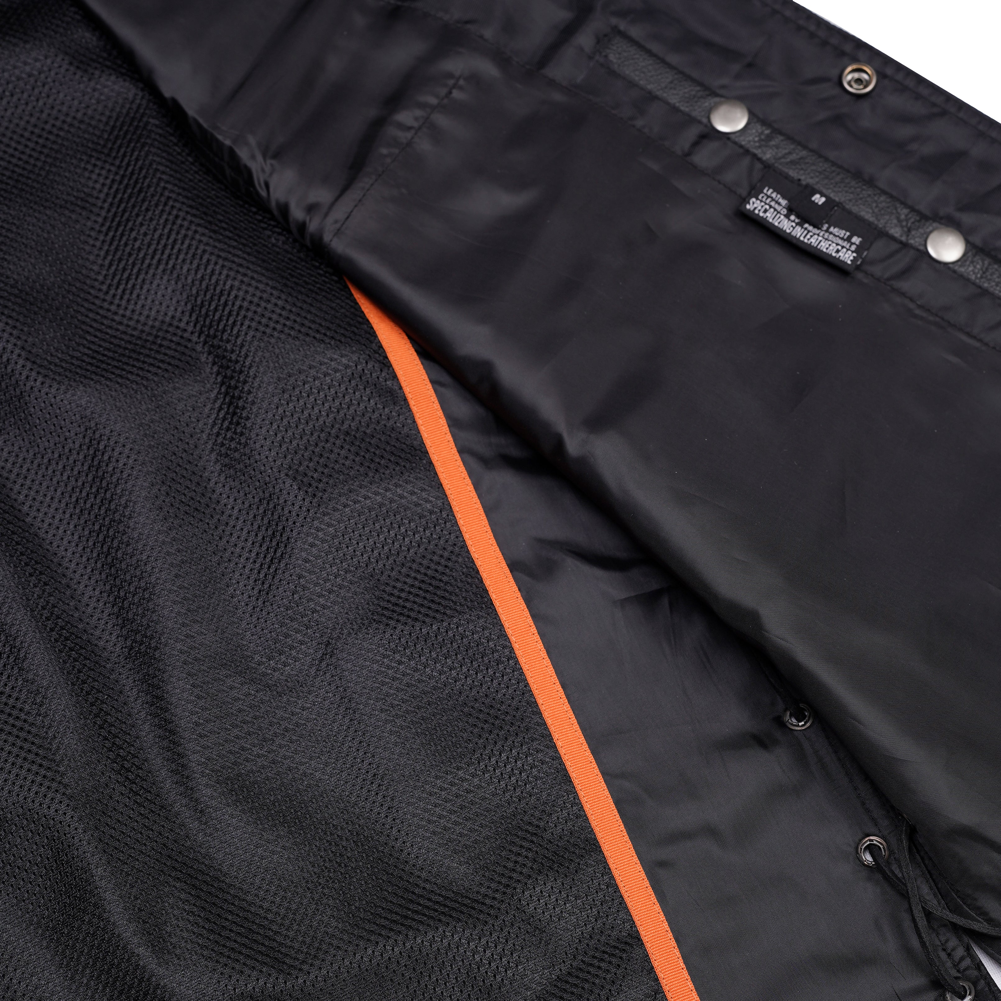 RC124 Men's Black Leather Vest with Side Laces and Gun Pockets