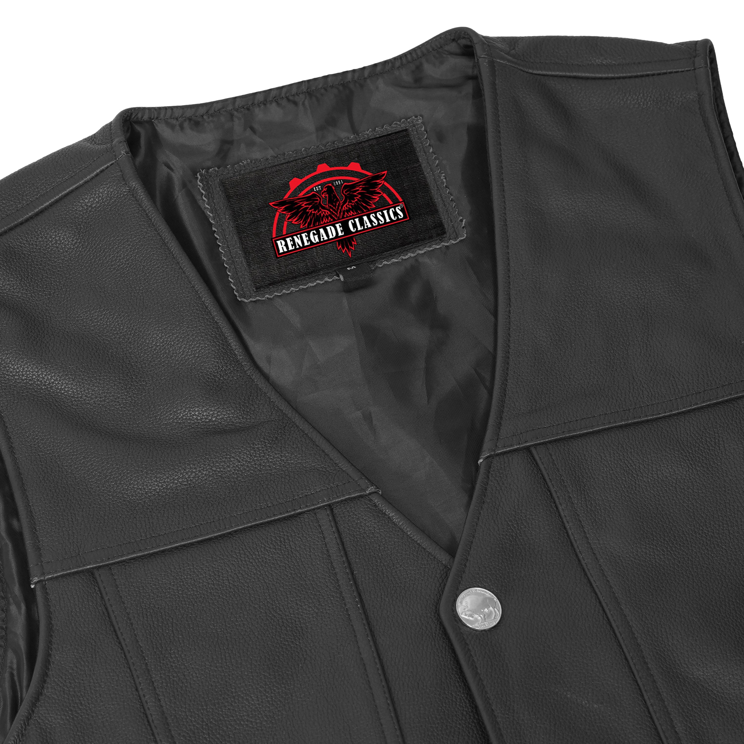 RC125 Men's Single Back Panel Concealed Carry Vest (Buffalo Nickel He