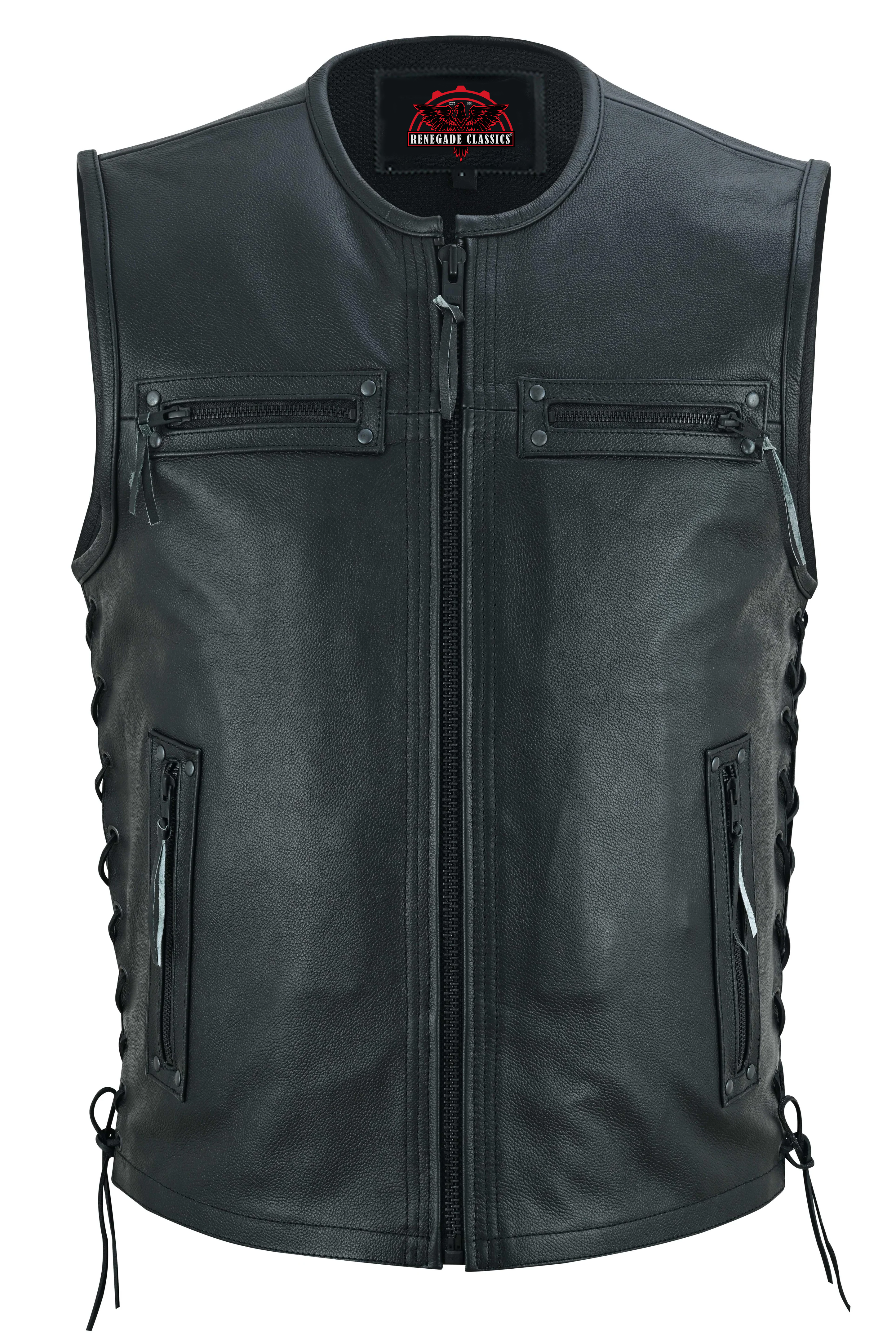 RC146 Men's Zipper Front Single Back Panel Concealed Carry Vest