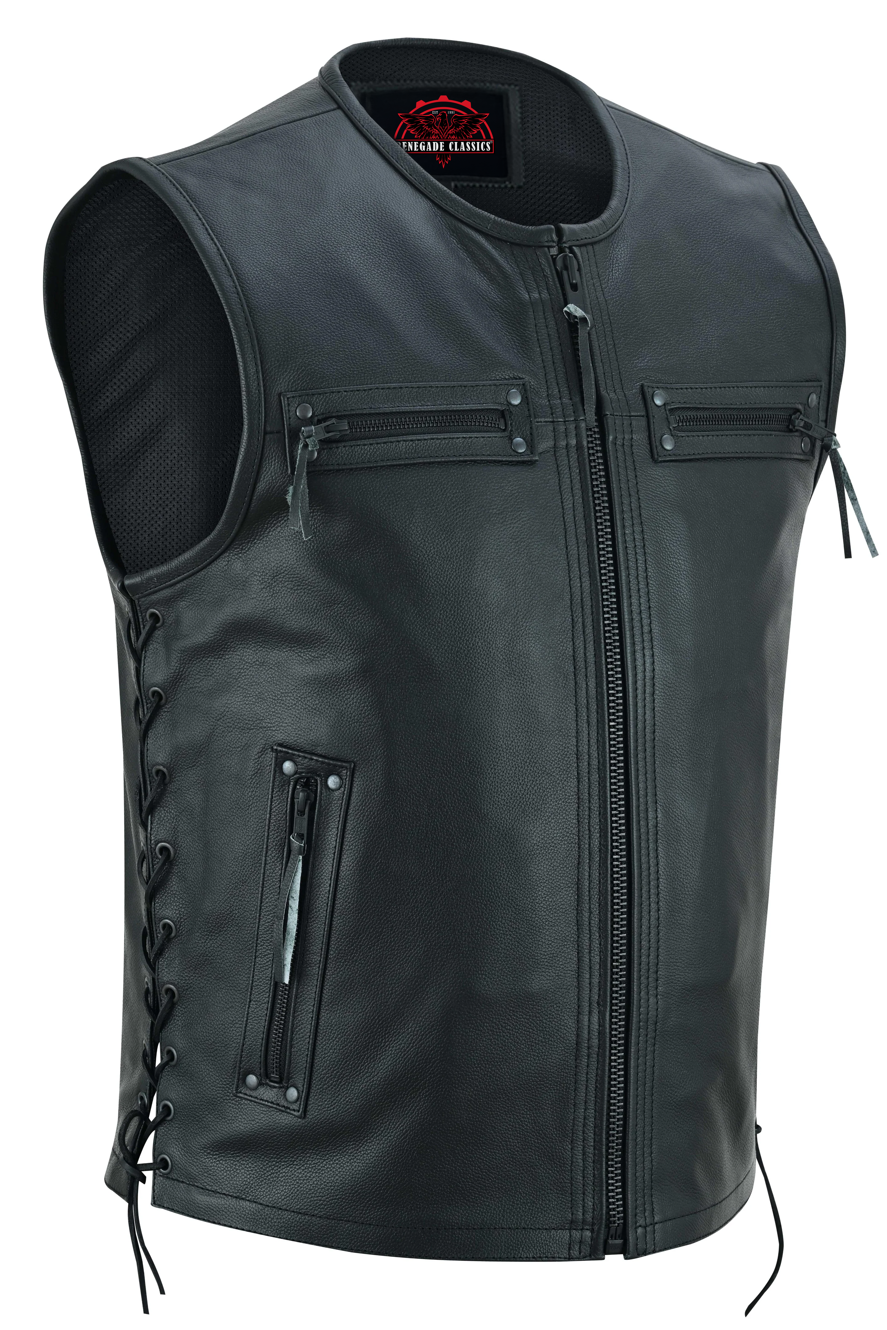 RC146 Men's Zipper Front Single Back Panel Concealed Carry Vest
