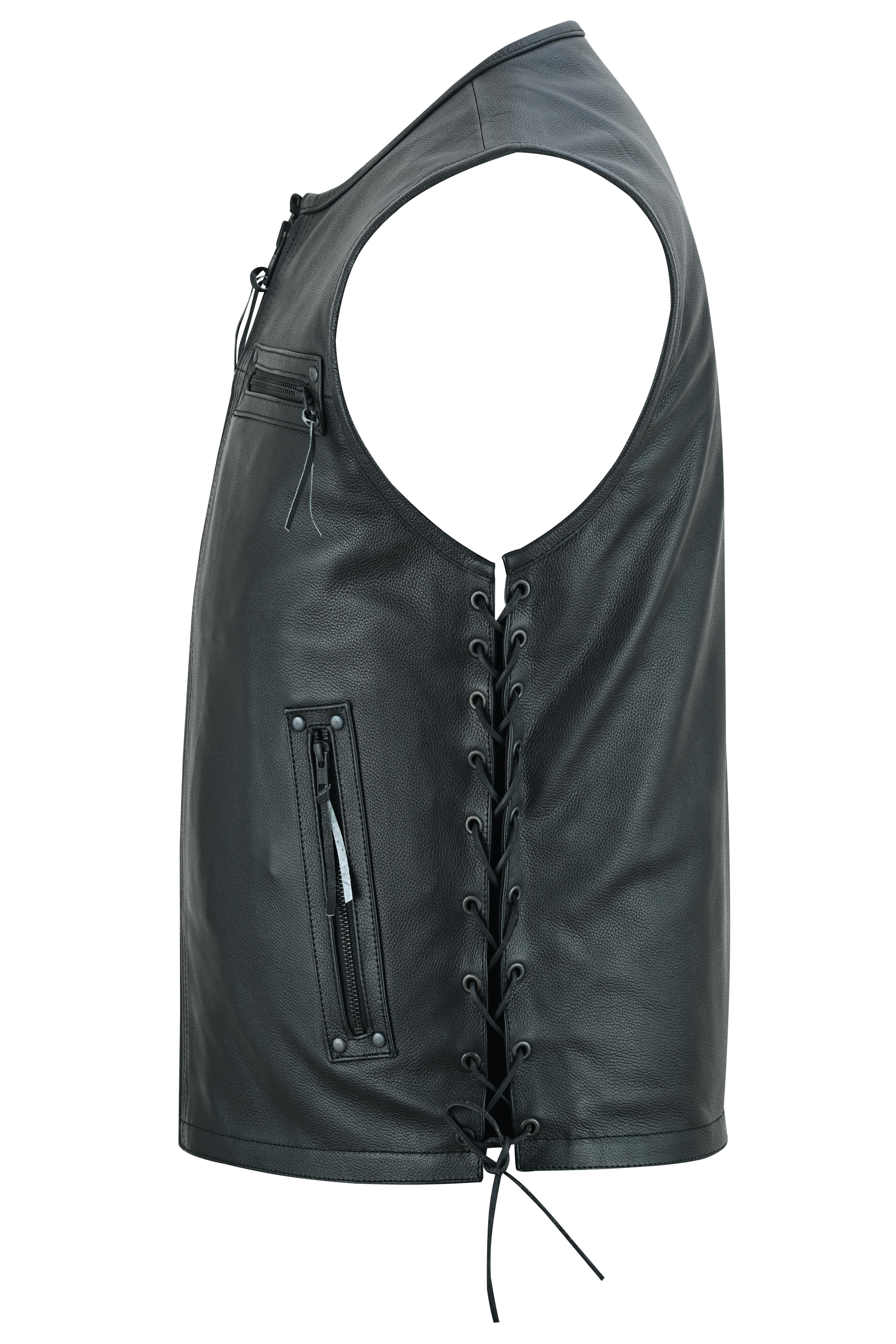 RC146 Men's Zipper Front Single Back Panel Concealed Carry Vest