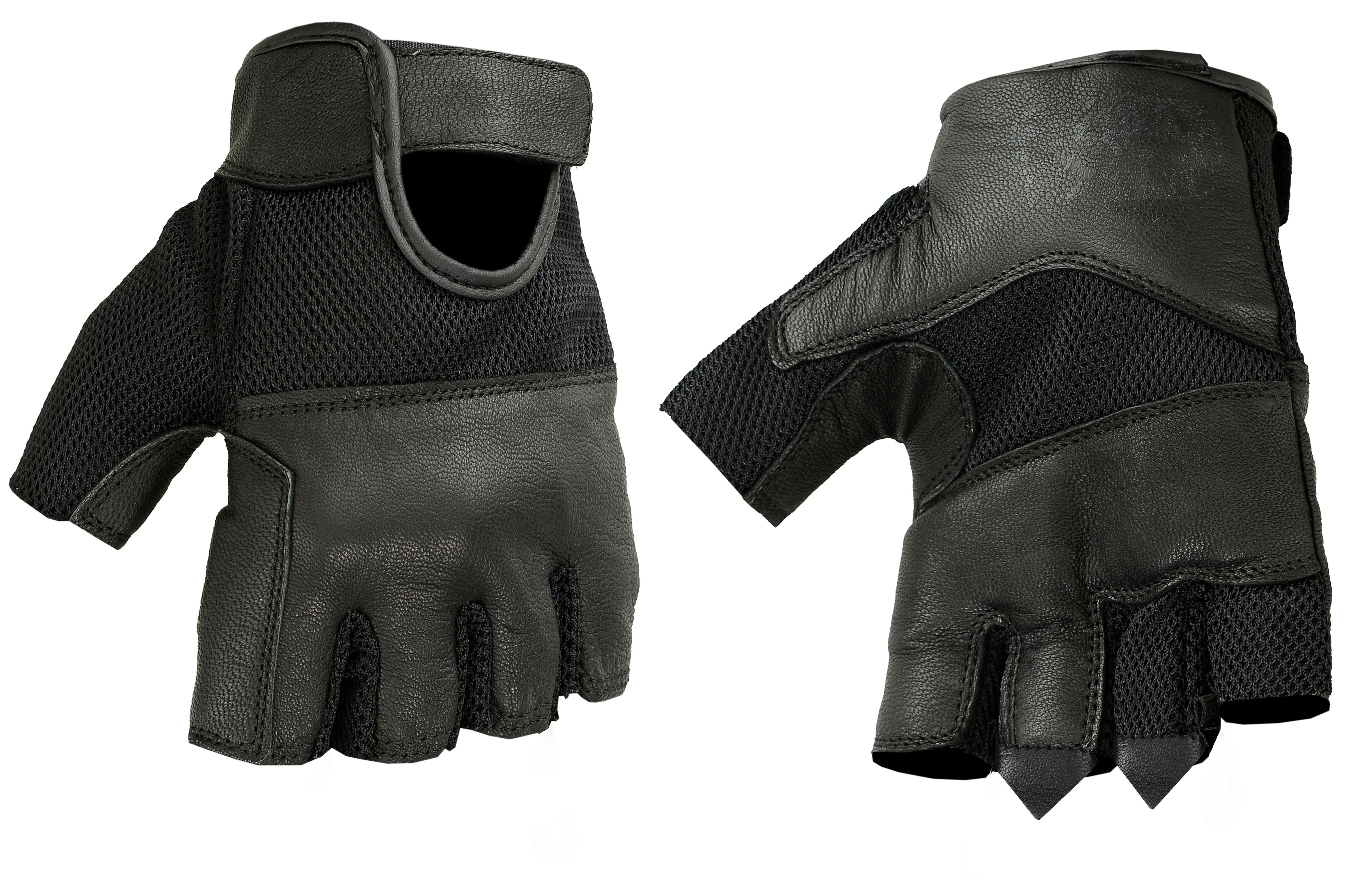 RC17 Leather/ Mesh Fingerless Glove