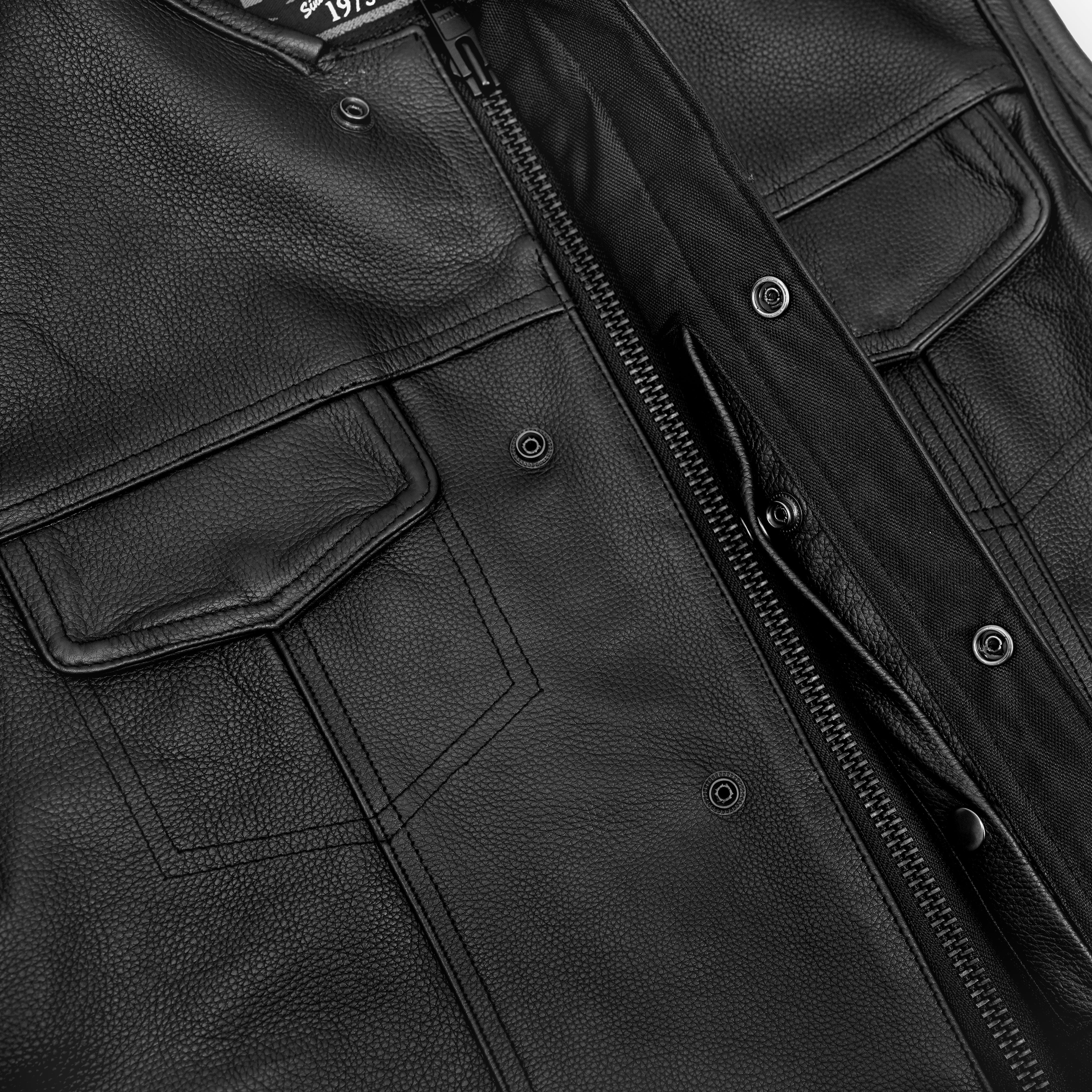 RC177 Upgraded Style Gun Pockets, Hidden #10" Black Metal Zipper, Side Zippers