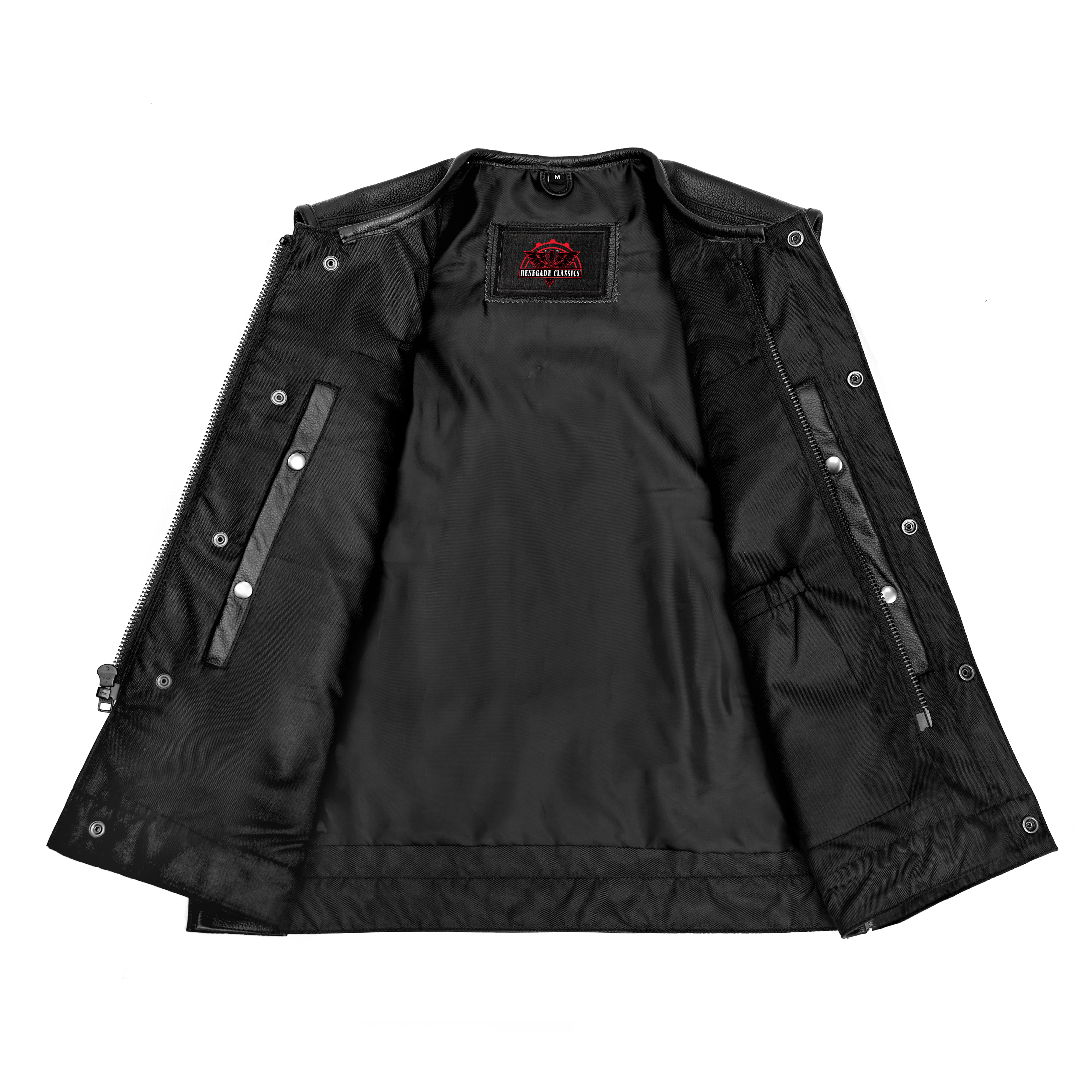 RC177 Upgraded Style Gun Pockets, Hidden #10" Black Metal Zipper, Side Zippers