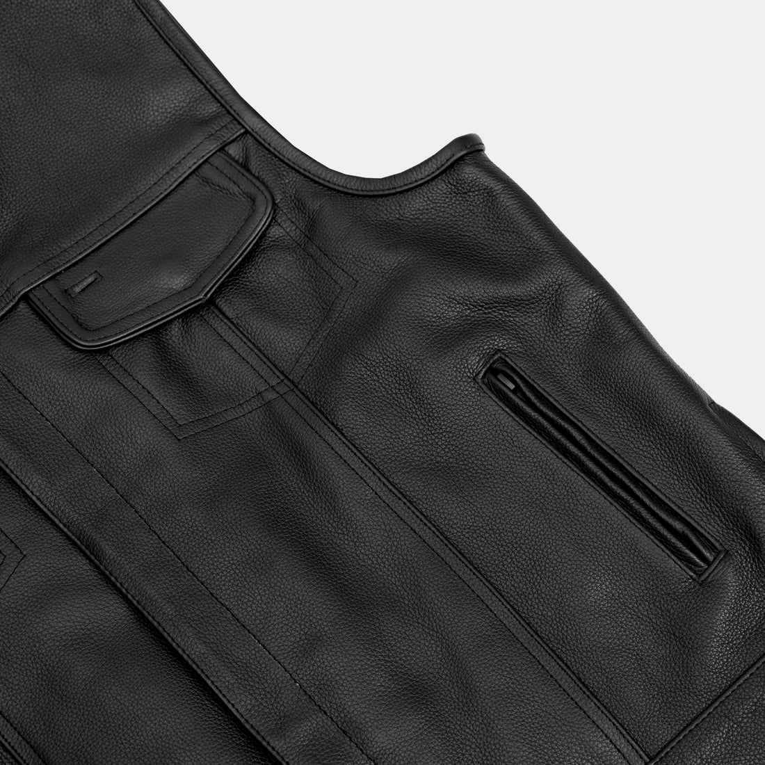 RC177 Upgraded Style Gun Pockets, Hidden #10" Black Metal Zipper, Side Zippers