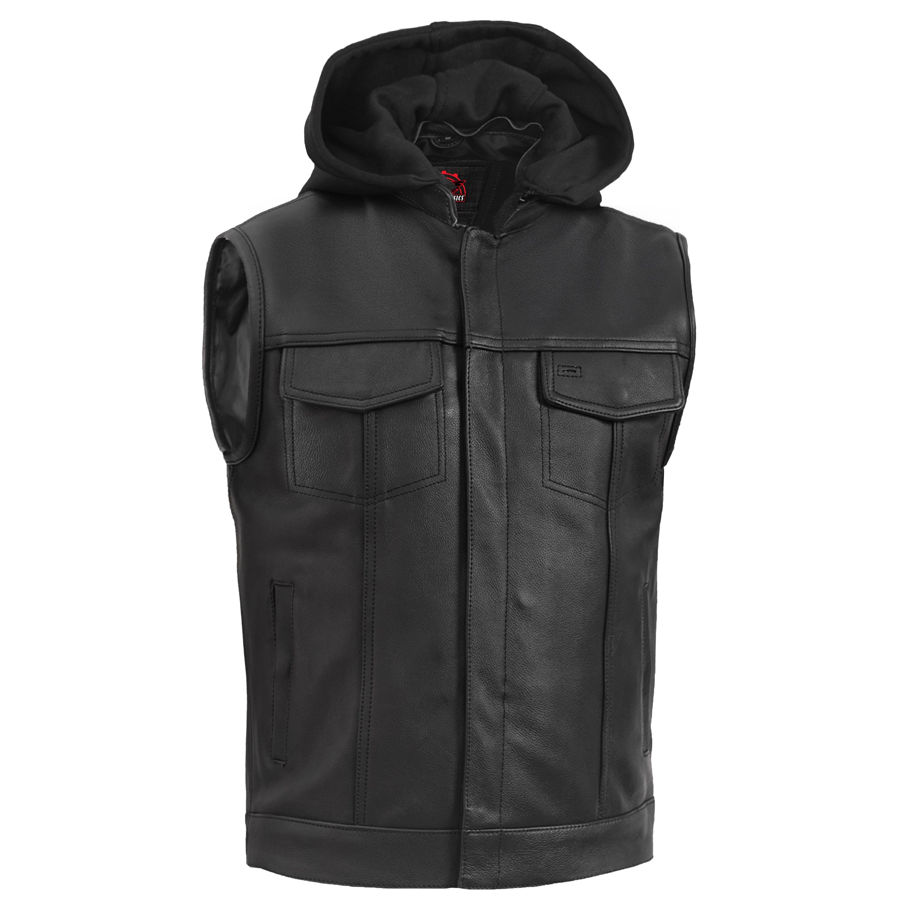RC182 Concealed Snaps, Premium Naked Cowhide, Removable Hood & Hidden
