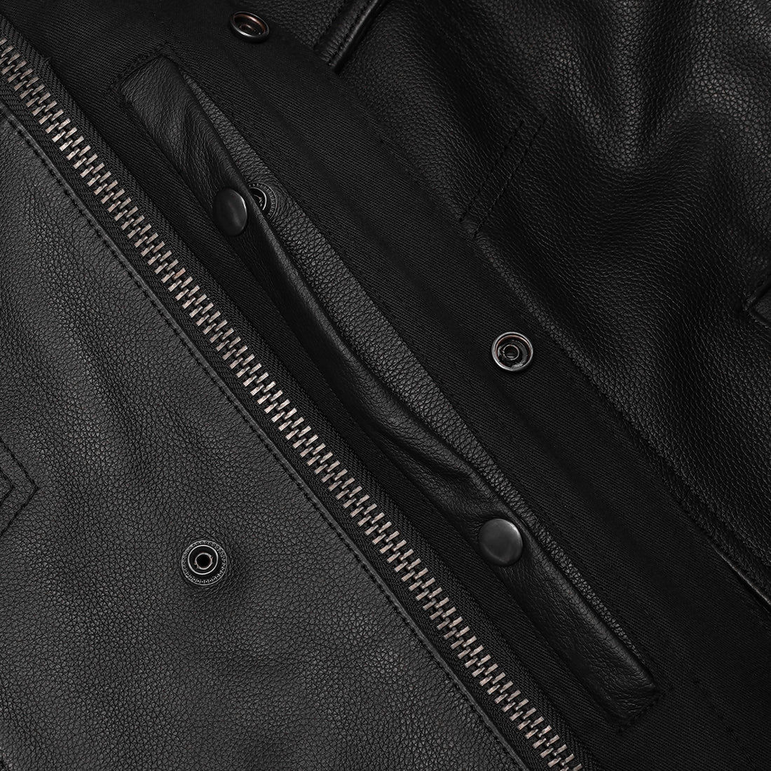 RC182 Concealed Snaps, Premium Naked Cowhide, Removable Hood & Hidden