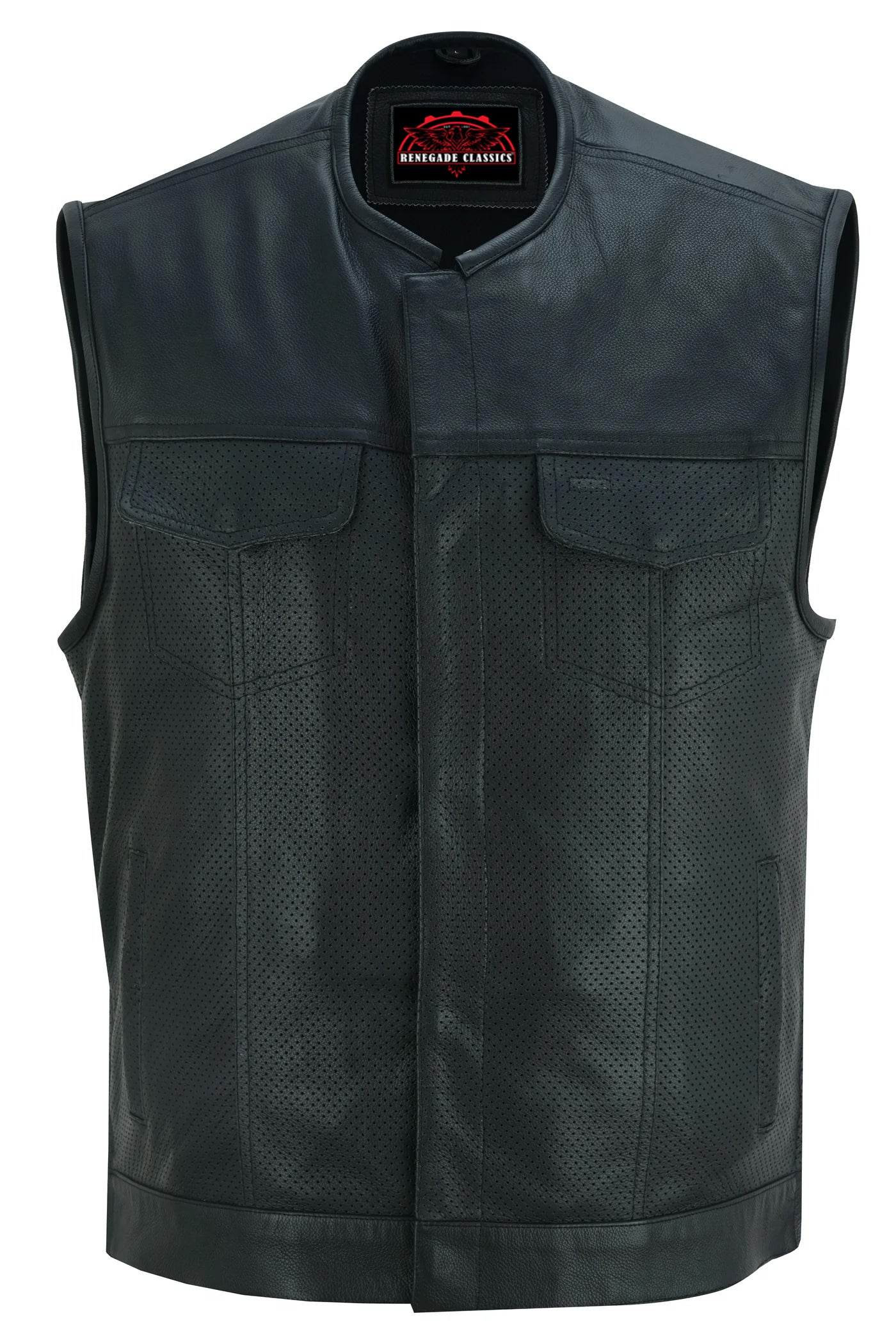 RC183 Men's Premium Perforated Single Back Panel Concealment Vest W/O
