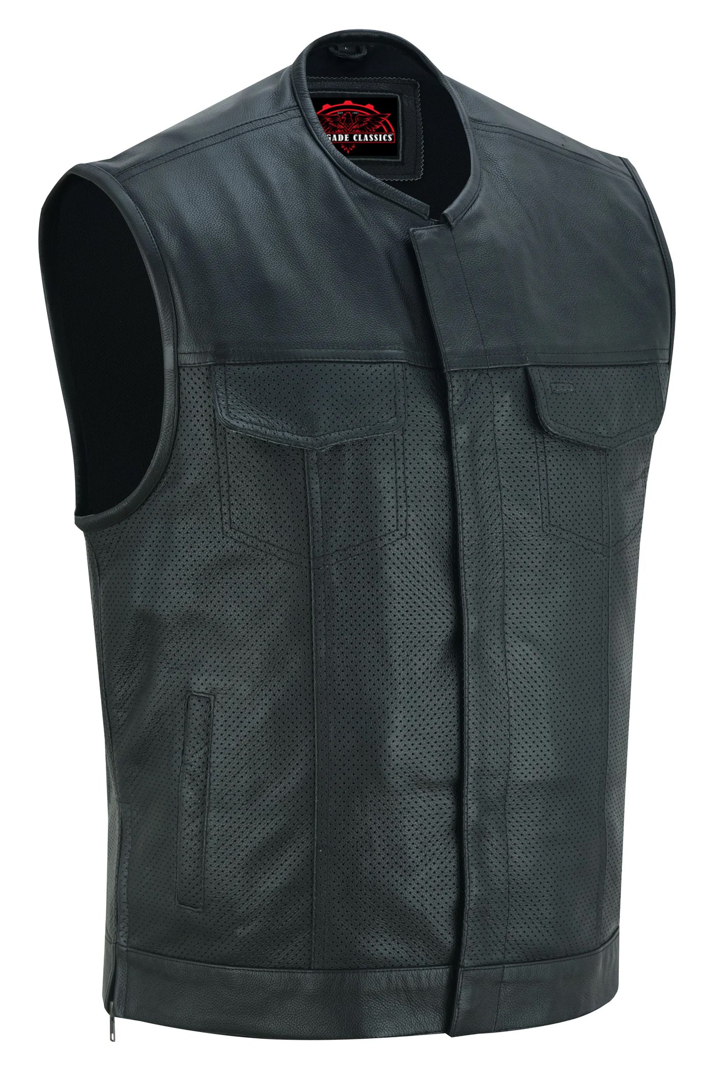 RC183 Men's Premium Perforated Single Back Panel Concealment Vest W/O