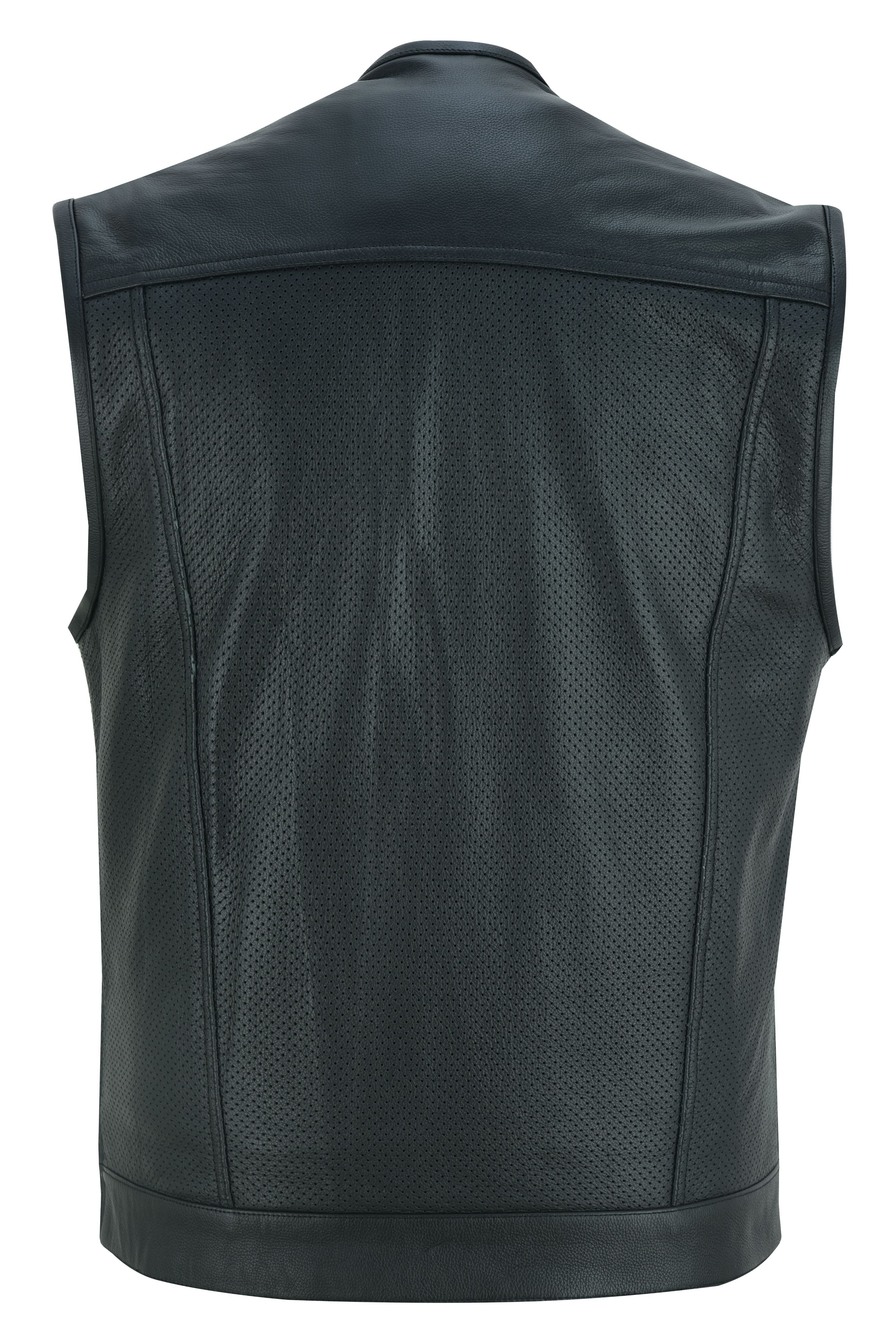 RC183 Men's Premium Perforated Single Back Panel Concealment Vest W/O