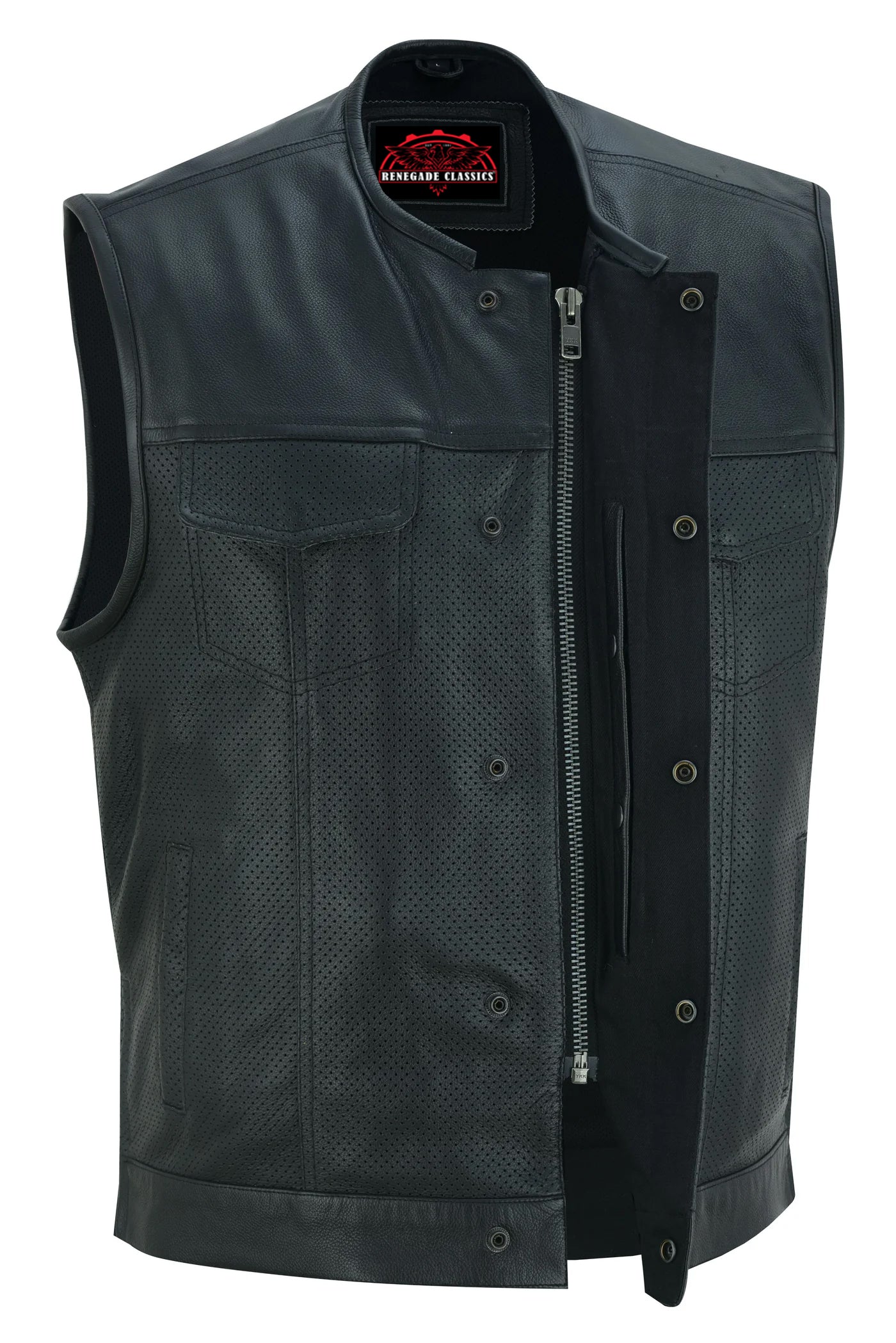 RC183 Men's Premium Perforated Single Back Panel Concealment Vest W/O