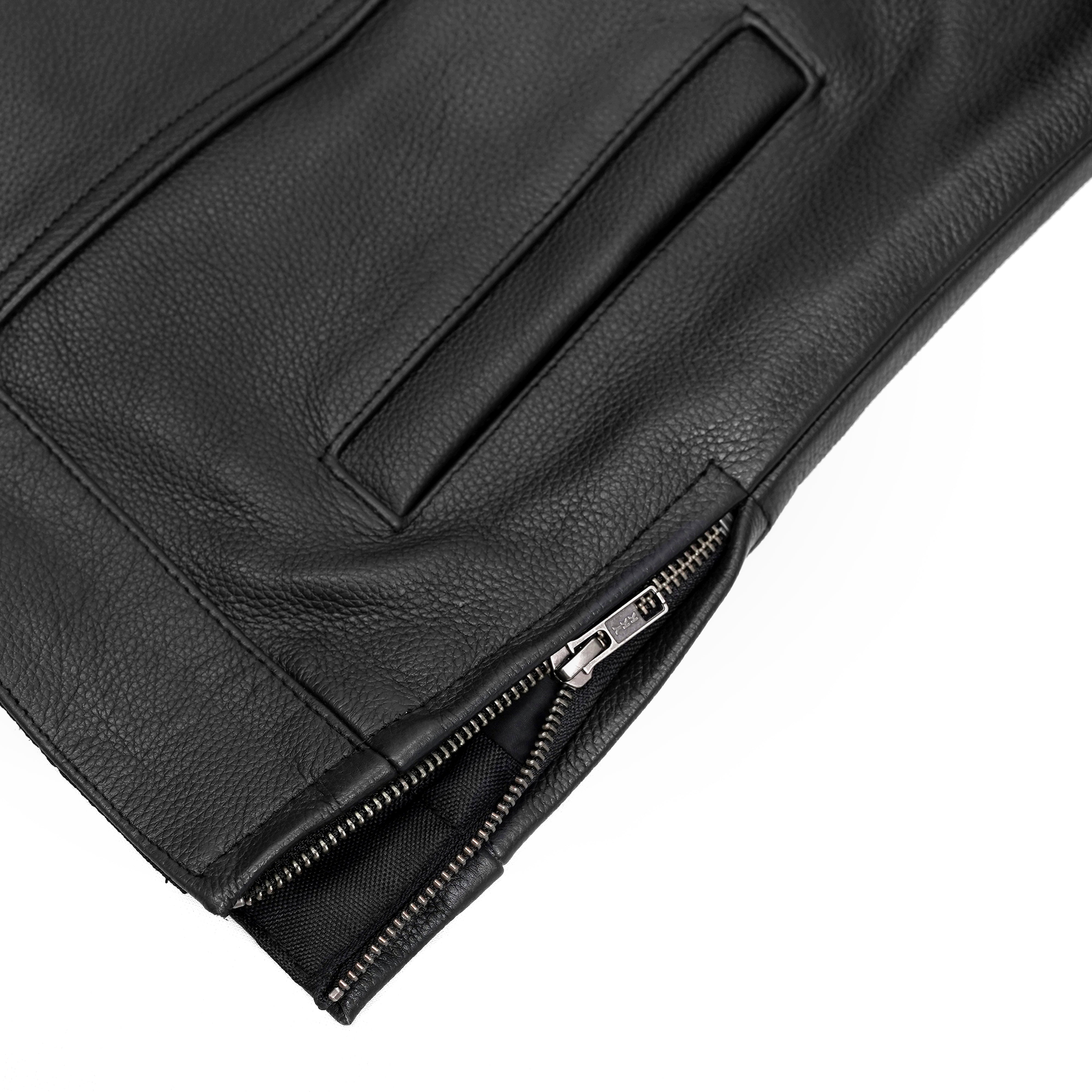 RC188 Upgraded Style Gun Pockets, Hidden 10'' Gun Metal Zipper, Side