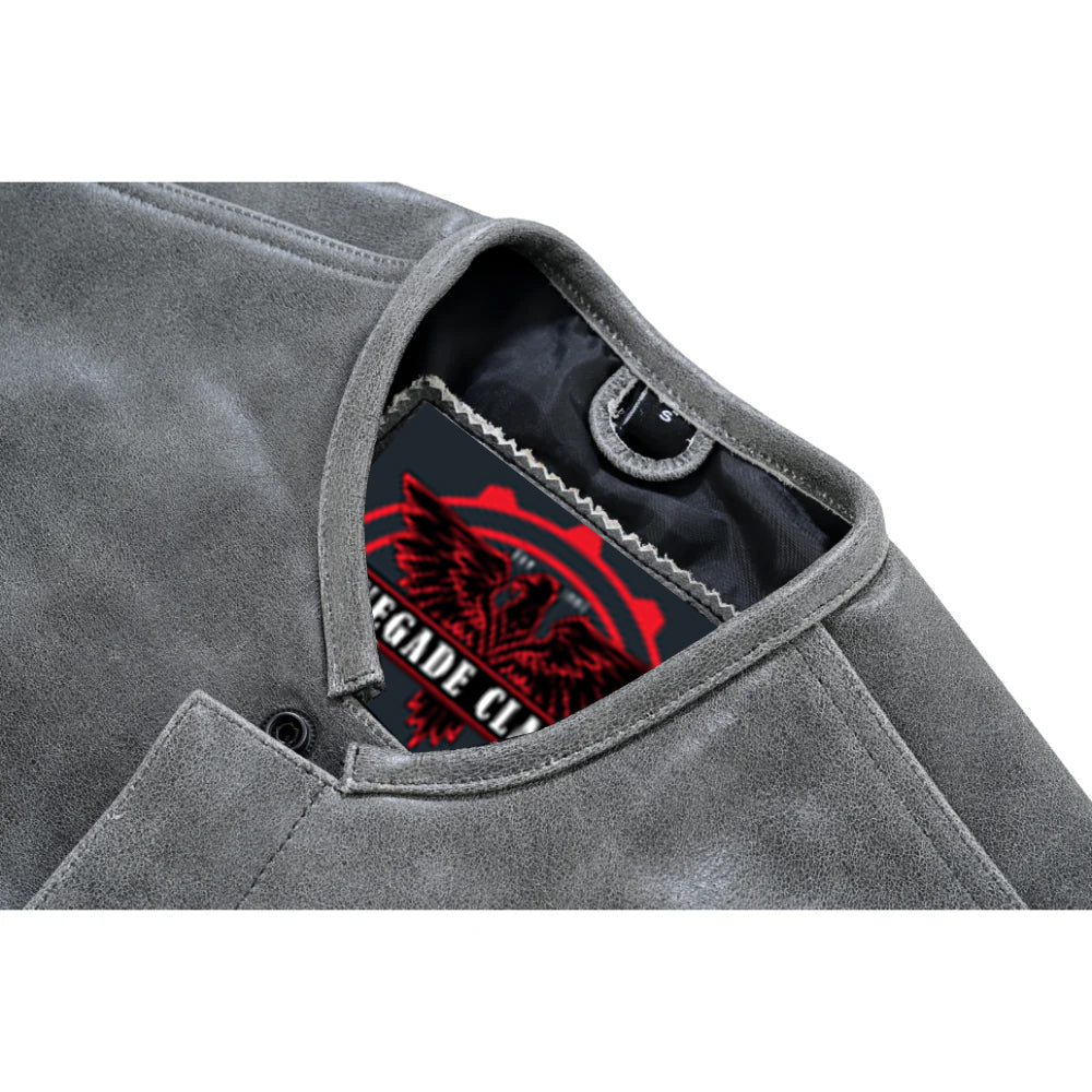 RC191V Concealed Snaps, Premium Naked Cowhide, Hidden Zipper, w/o Col