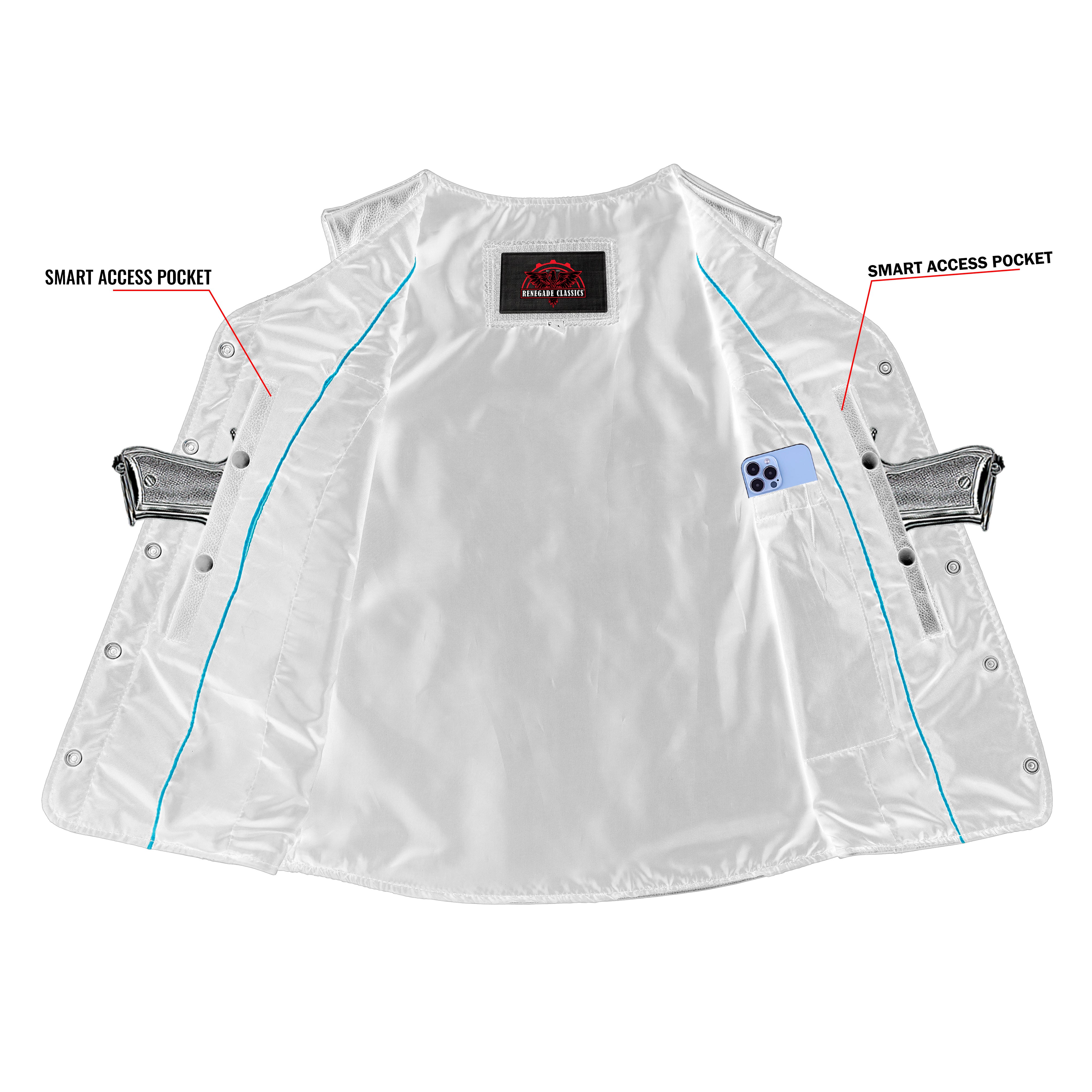 RC204 Women's Stylish Longer Body &frac34; Vest - Plain Sides