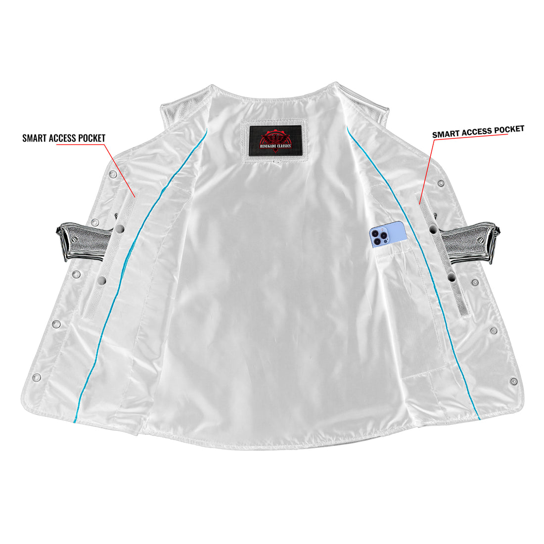 RC204 Women's Stylish Longer Body &frac34; Vest - Plain Sides