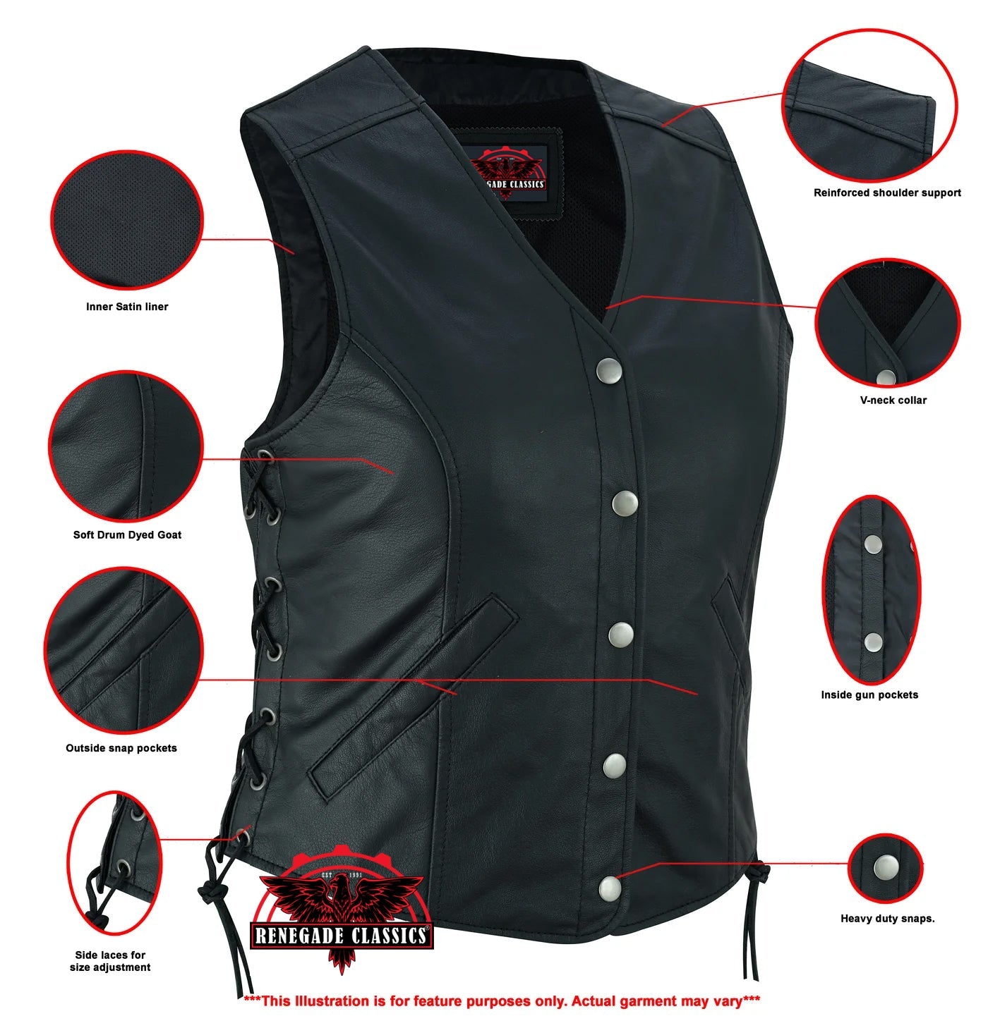 RC211 Women's Light Weight Open Neck Vest