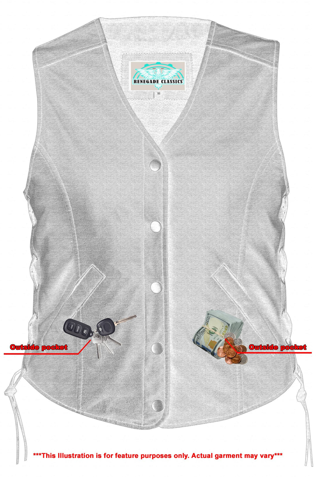 RC211 Women's Light Weight Open Neck Vest