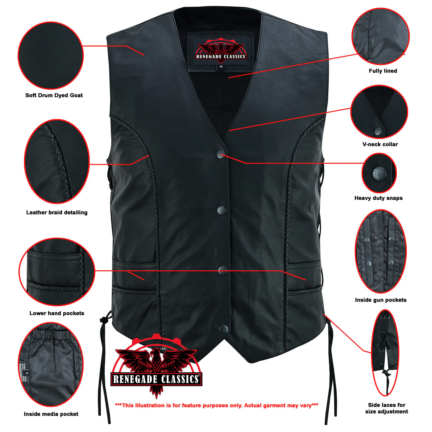 RC223 Women's Ultra-Thin  Braided Vest