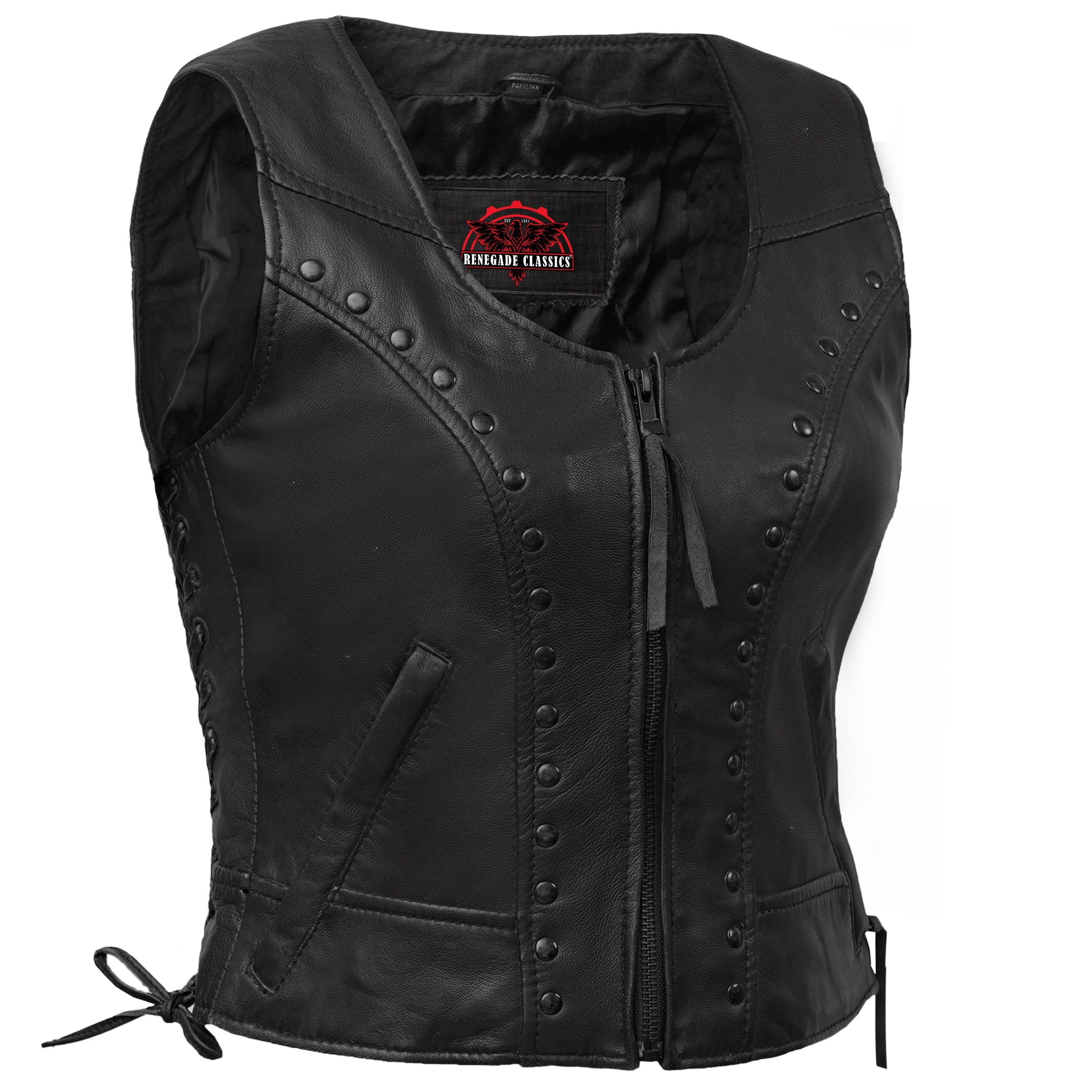 RC241 Women's Lightweight Vest with Rivets Detailing