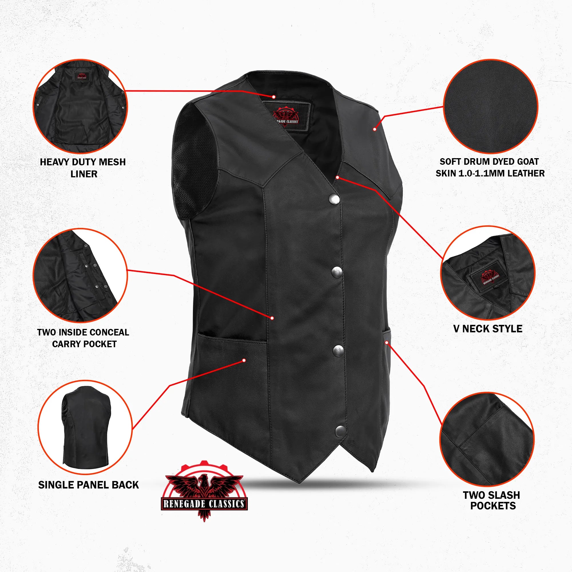 RC251 Women's Classic Plain Side Vest