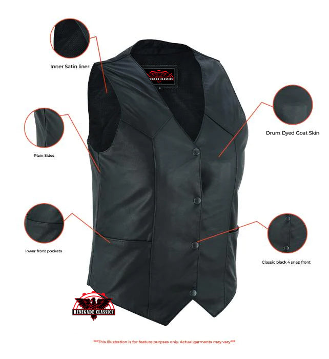 RC251 Women's Classic Plain Side Vest