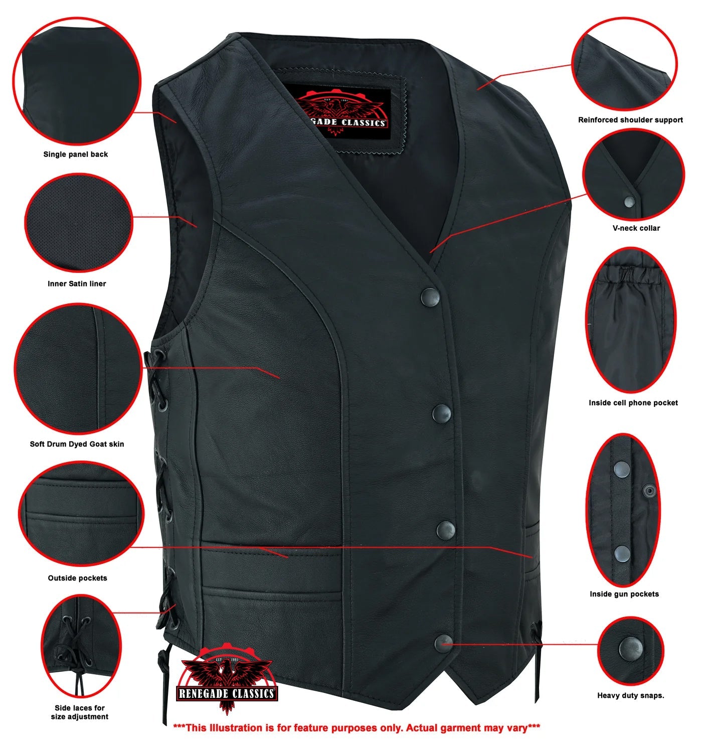 RC271 Women's Stylish Full Cut Vest