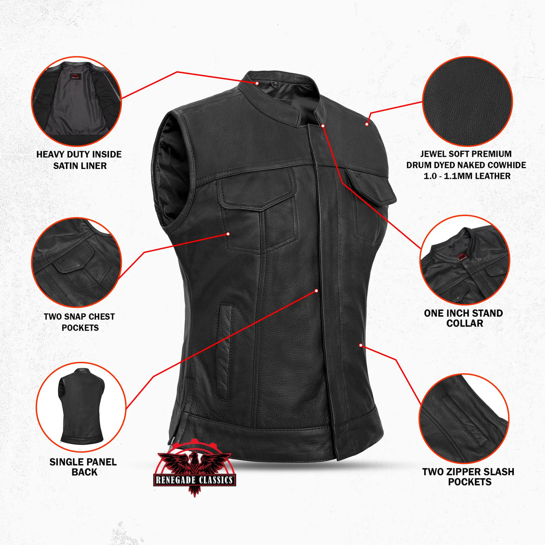 RC287 Women's Premium Single Back Panel Concealment Vest