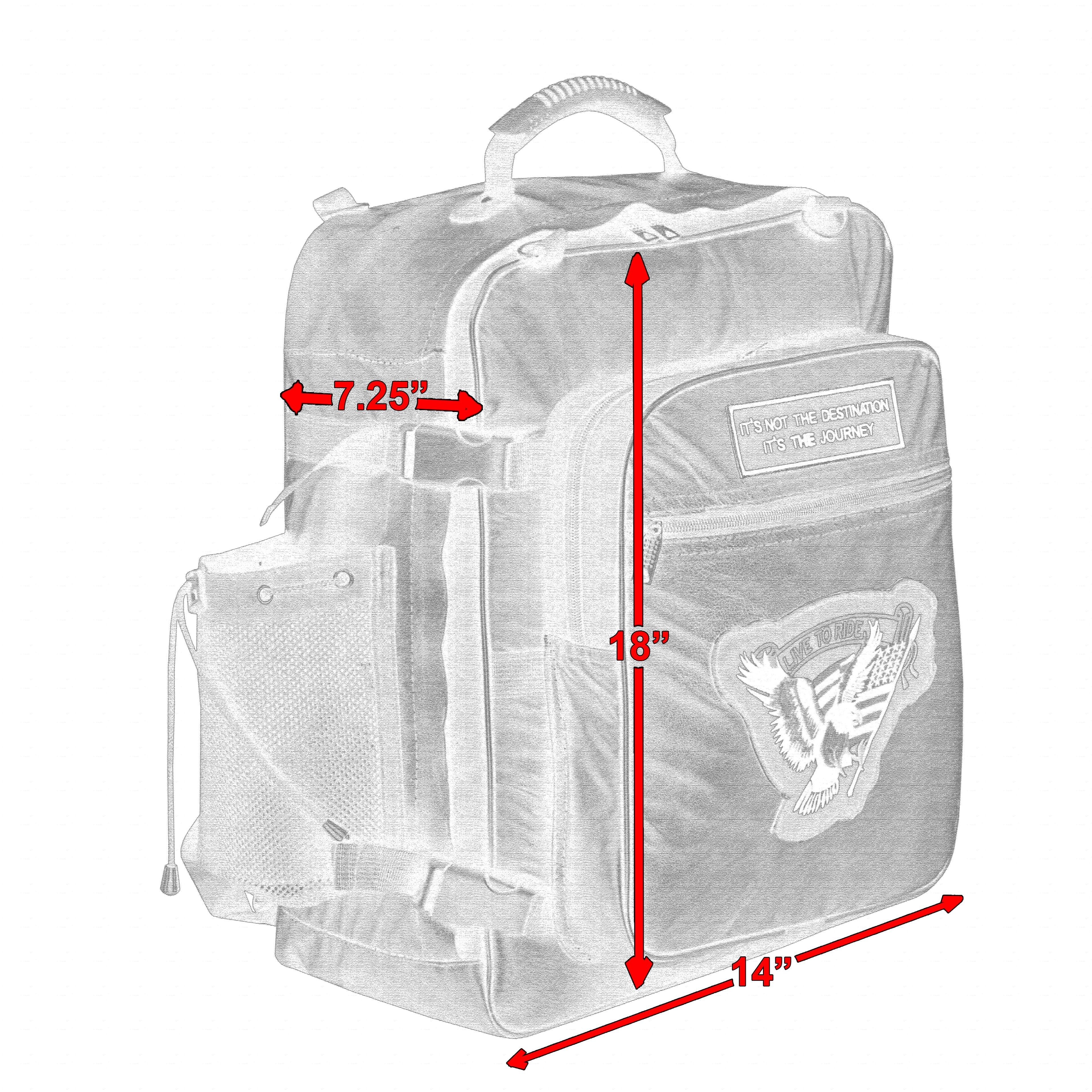 RC370 Three Piece Sissy Bar Back Pack