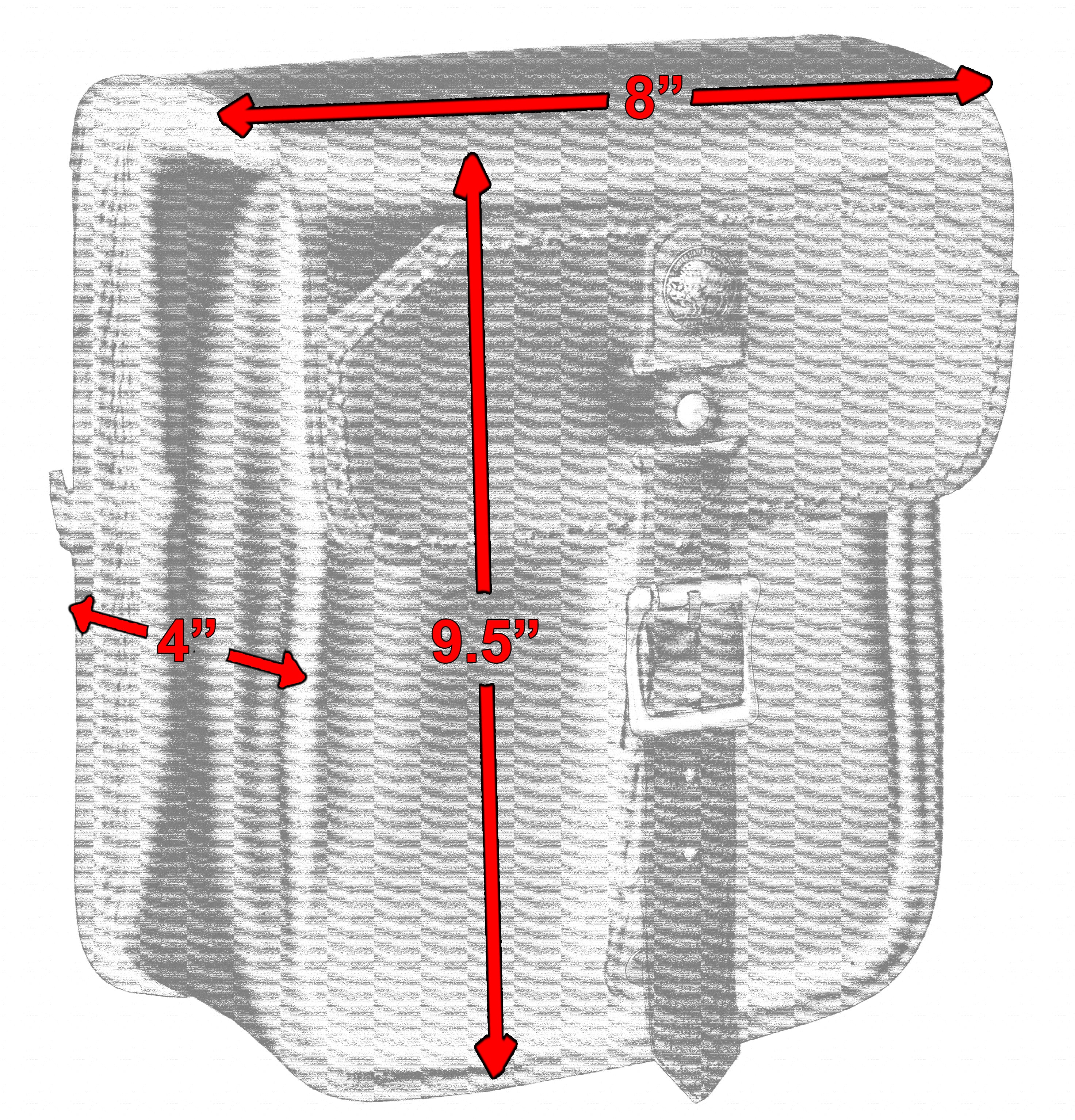 RC4020 Premium Leather Large Tool Bag for Sissybar