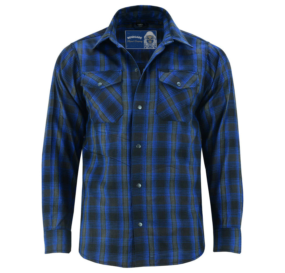Flannel Shirt - Daze Blue and Black LVAD Gear Flannel