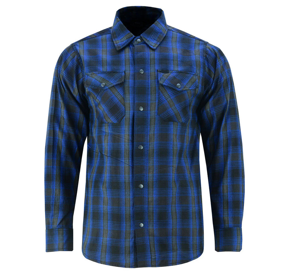 Flannel Shirt - Daze Blue and Black LVAD Gear Flannel