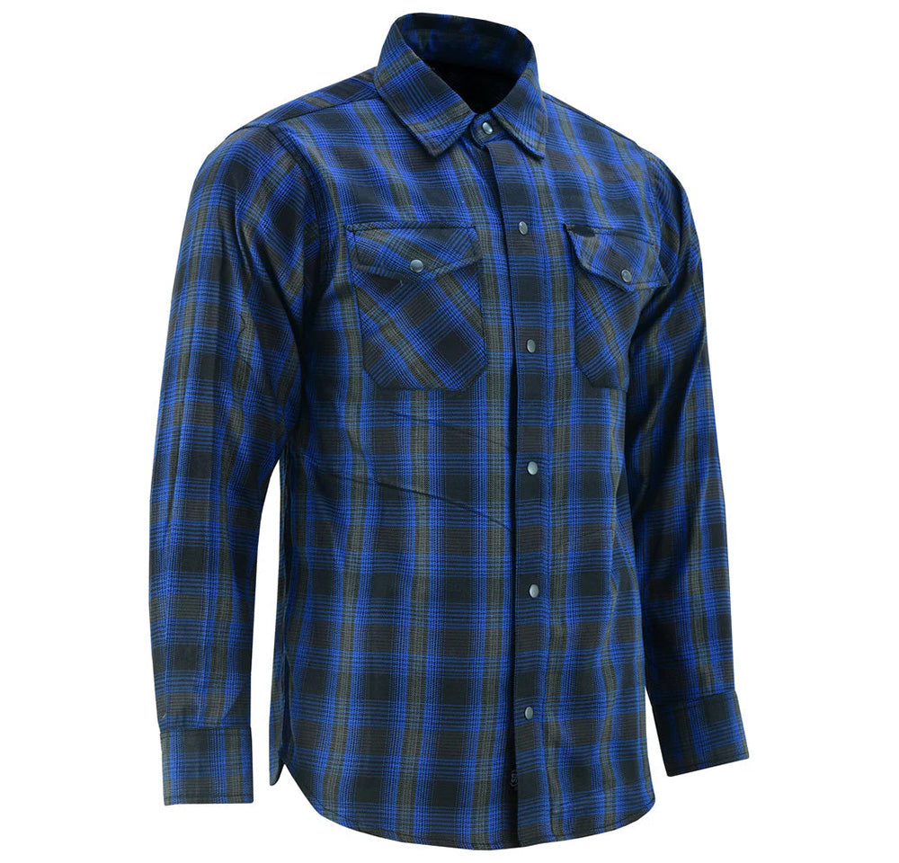 Flannel Shirt - Daze Blue and Black LVAD Gear Flannel