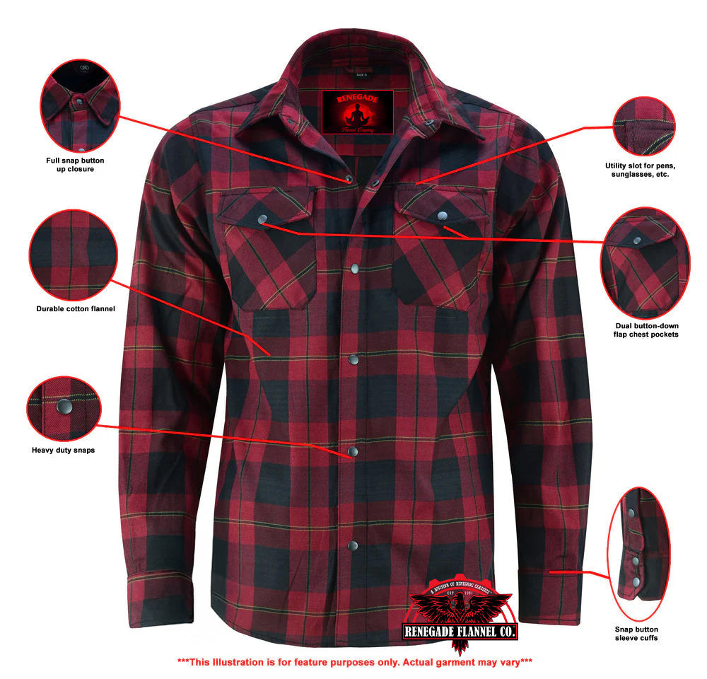 Flannel Shirt - Red and Black LVAD Gear Flannel
