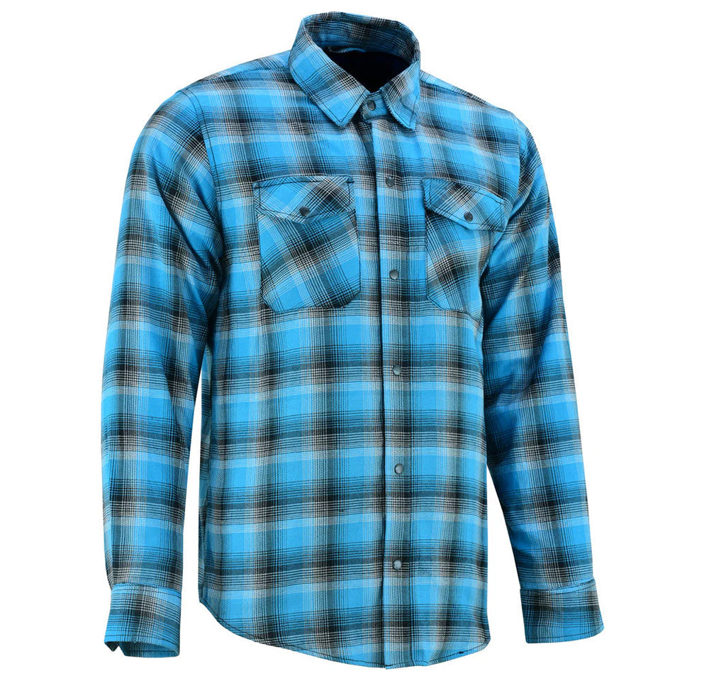 Flannel Shirt - Blue and Black Shaded LVAD Gear Flannel