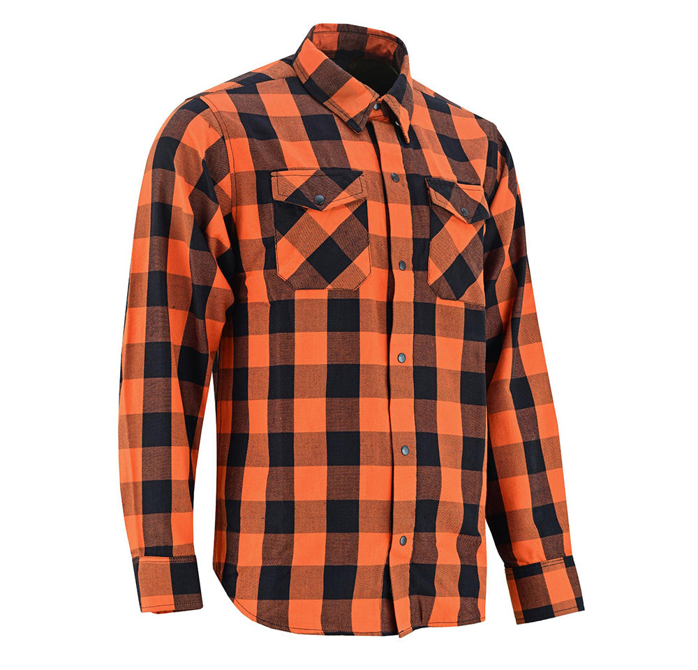 Flannel Shirt - Orange and Black LVAD Gear Flannel