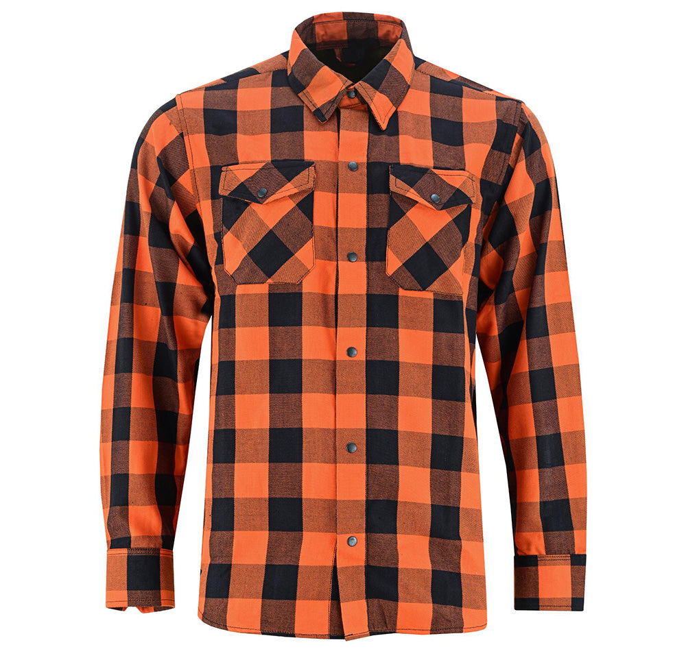 Flannel Shirt - Orange and Black LVAD Gear Flannel