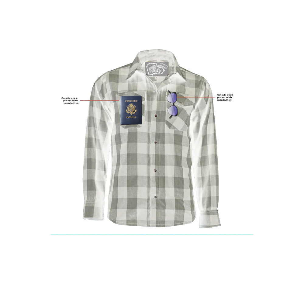 Flannel Shirt - Orange and Black LVAD Gear Flannel