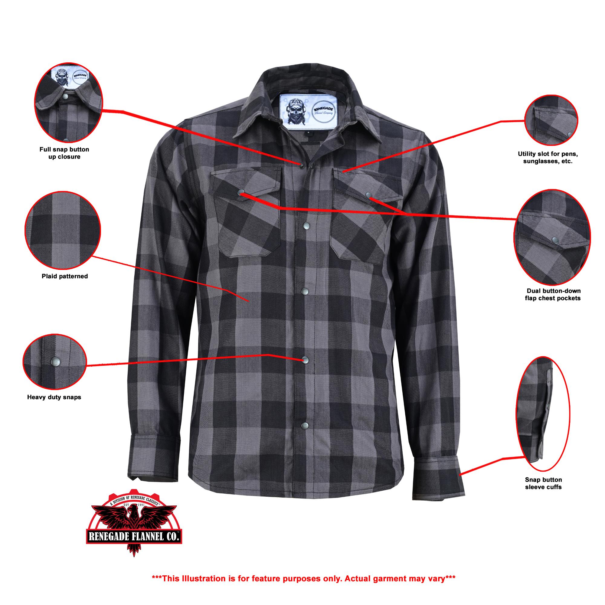Flannel Shirt - Gray and Black LVAD Gear Flannel