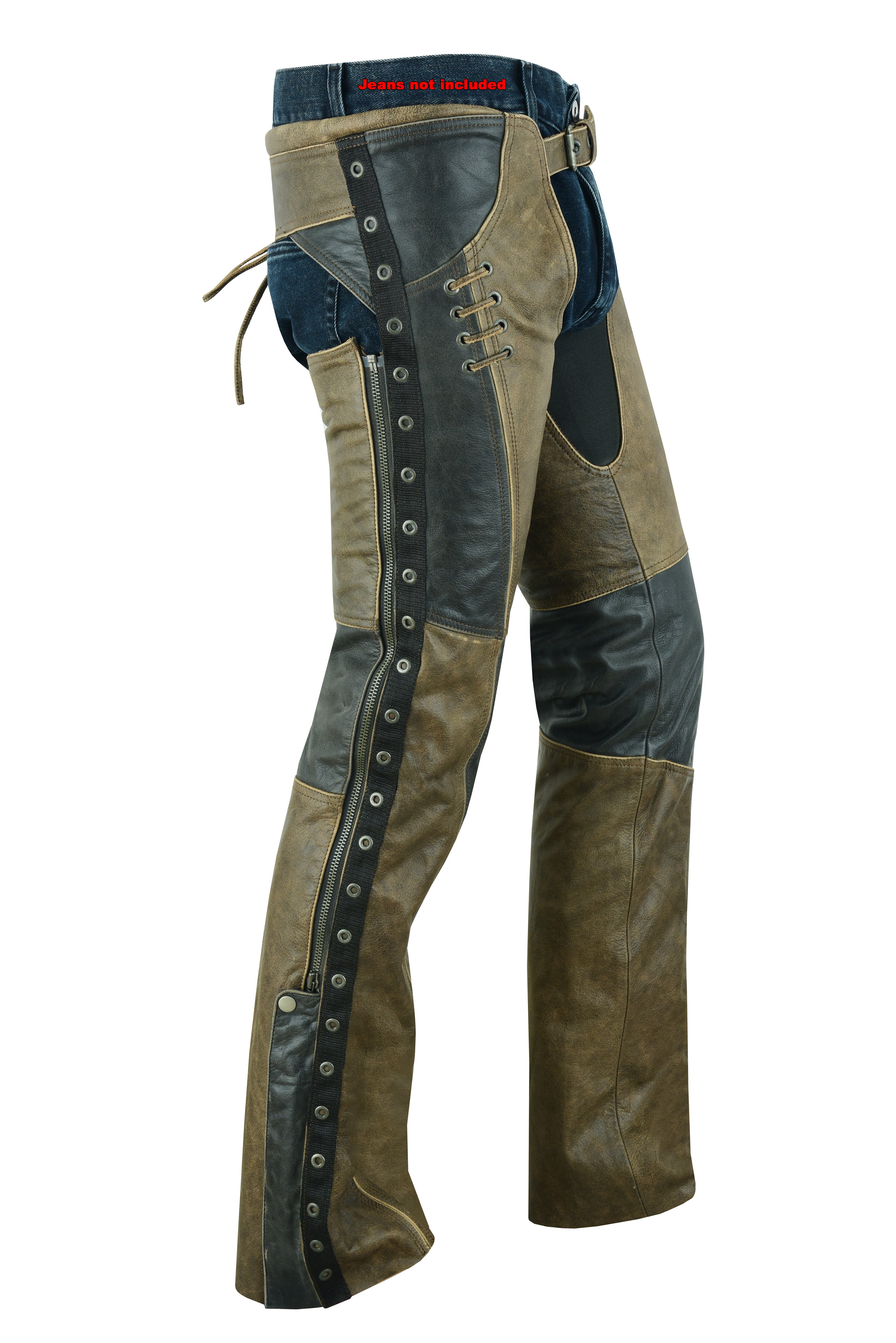 RC498 Women's Stylish Lightweight Hip Set Chaps- Two Tone