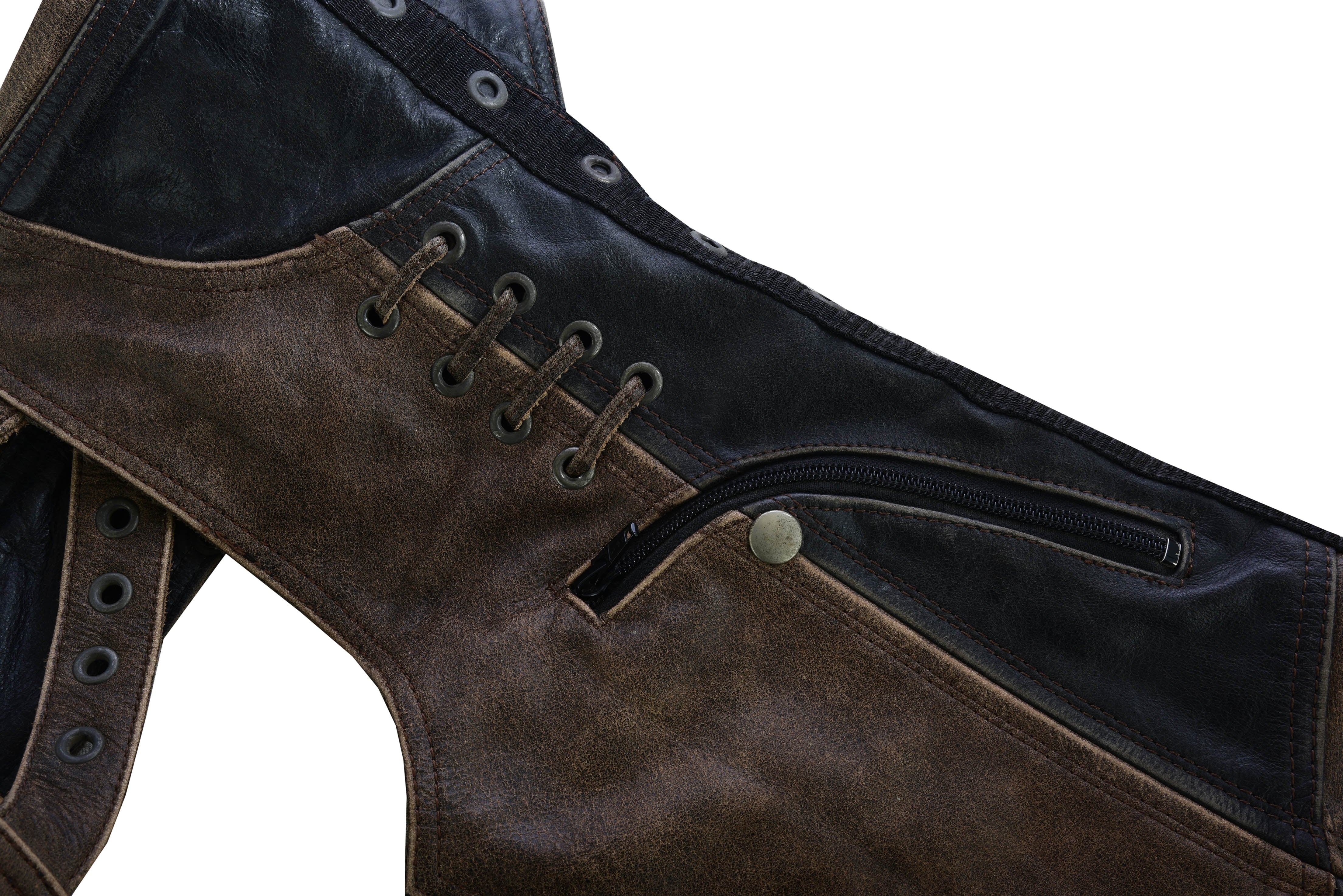 RC498 Women's Stylish Lightweight Hip Set Chaps- Two Tone