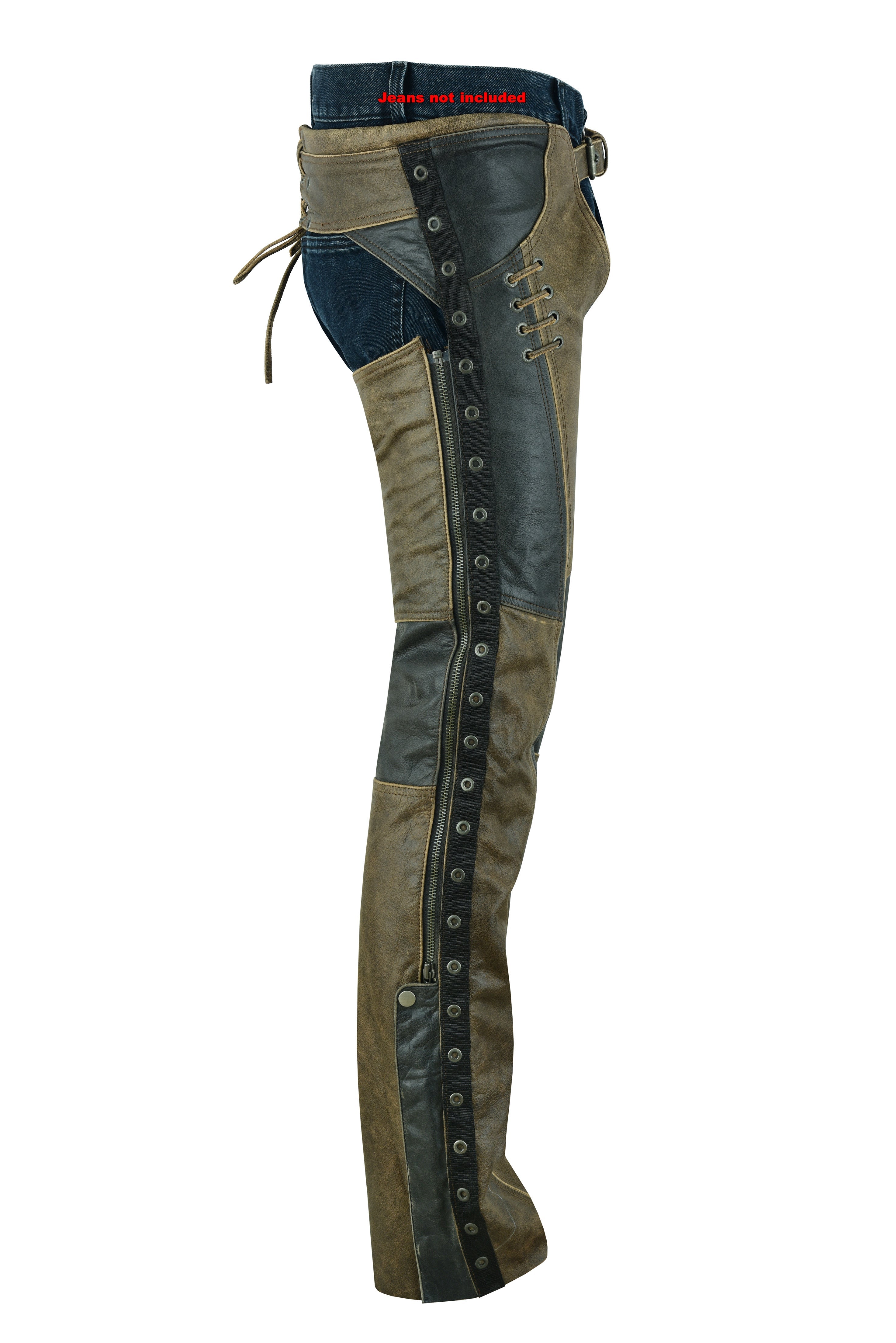RC498 Women's Stylish Lightweight Hip Set Chaps- Two Tone