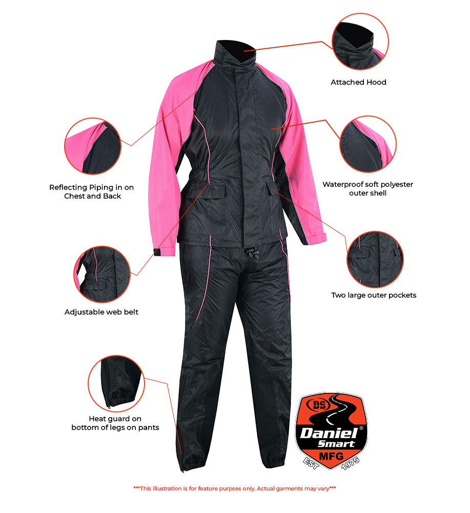 RC598PK Women's Rain Suit (Hot Pink)